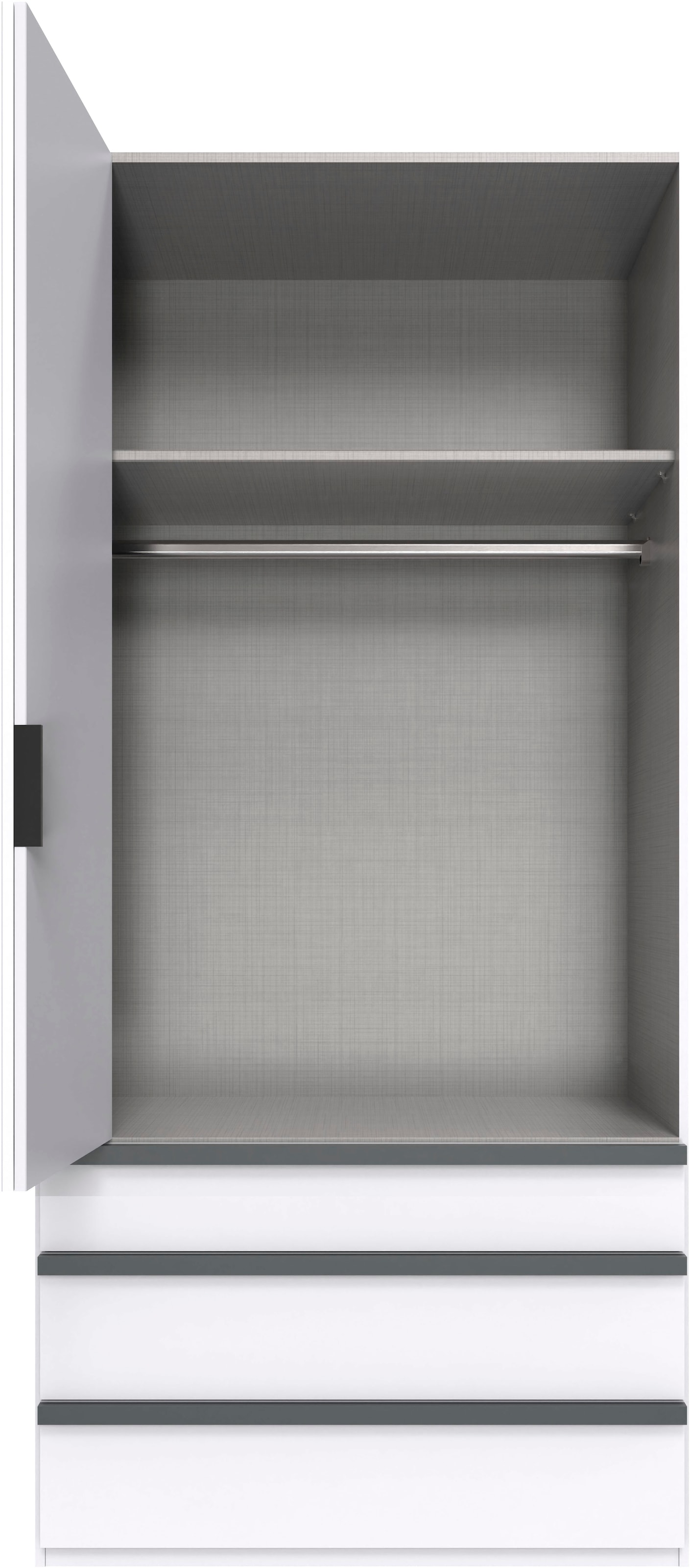 Wimex Falttürenschrank »Oxford by fresh to go, in 3 Breiten und 2 Höhen, Made in Germany«, (mit Schubladen, wahlweise mit oder ohne Spiegel), mit hochwertigen Falttüren für den perfekten Überblick