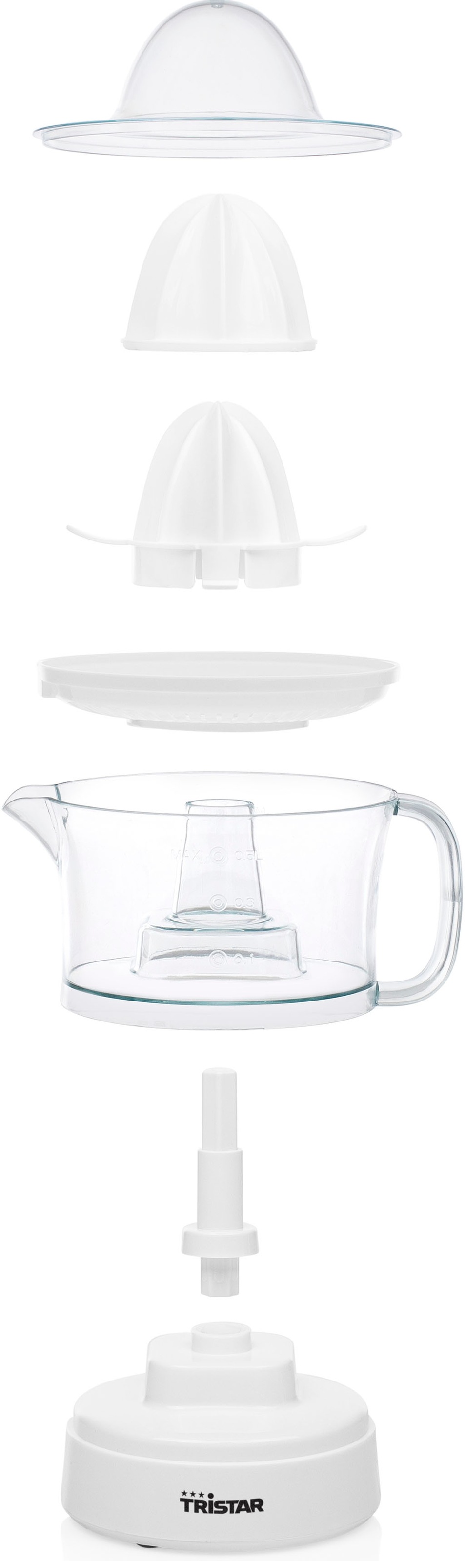 Tristar Zitruspresse »CP-3005«, 25 W, 0,5 Liter Inhalt, 2 Presskegel-Größen für jede Citrusfrucht, 25 Watt