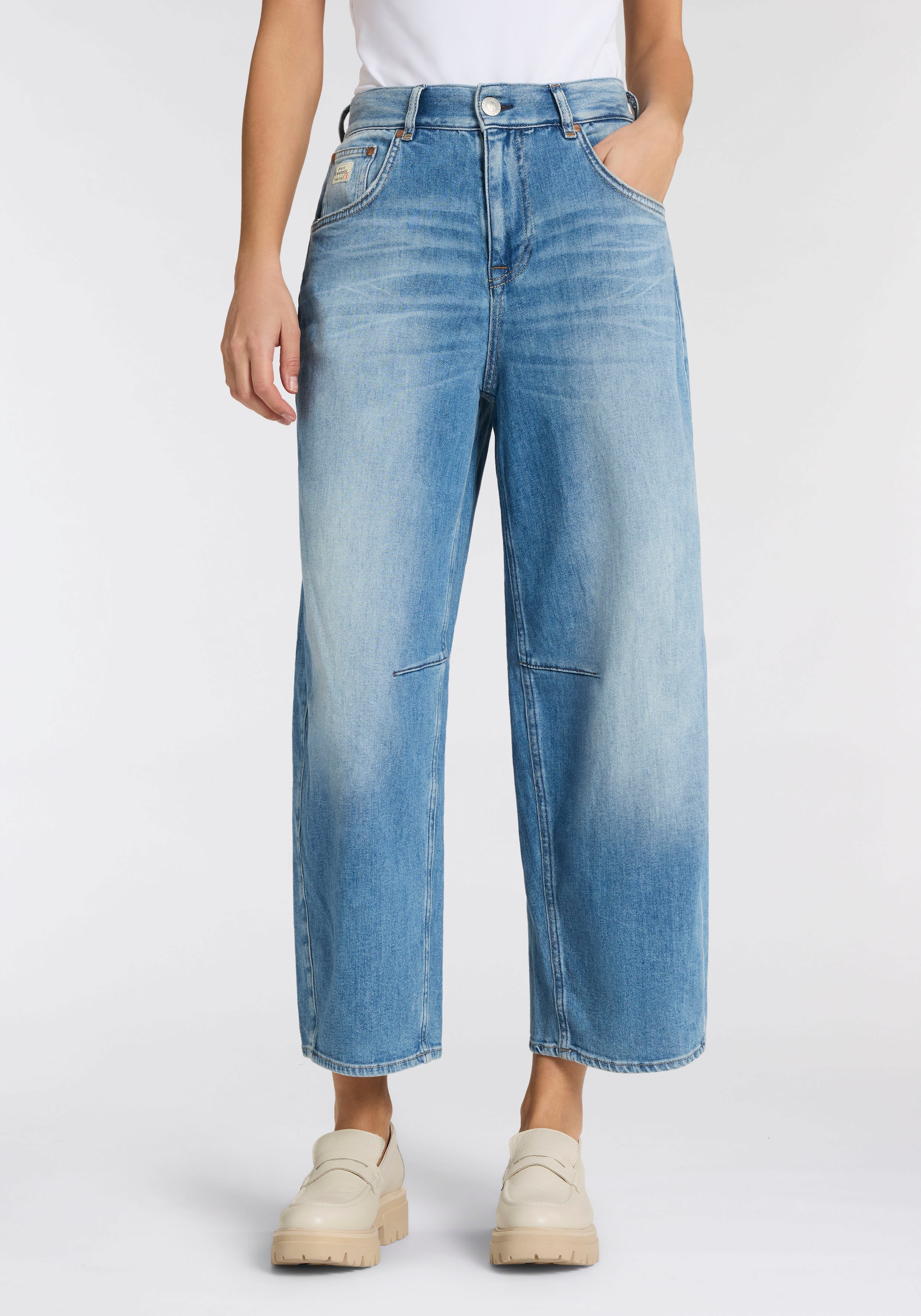 Herrlicher 5-Pocket-Jeans "Barrow Denim Stretch" im Barrel Fit