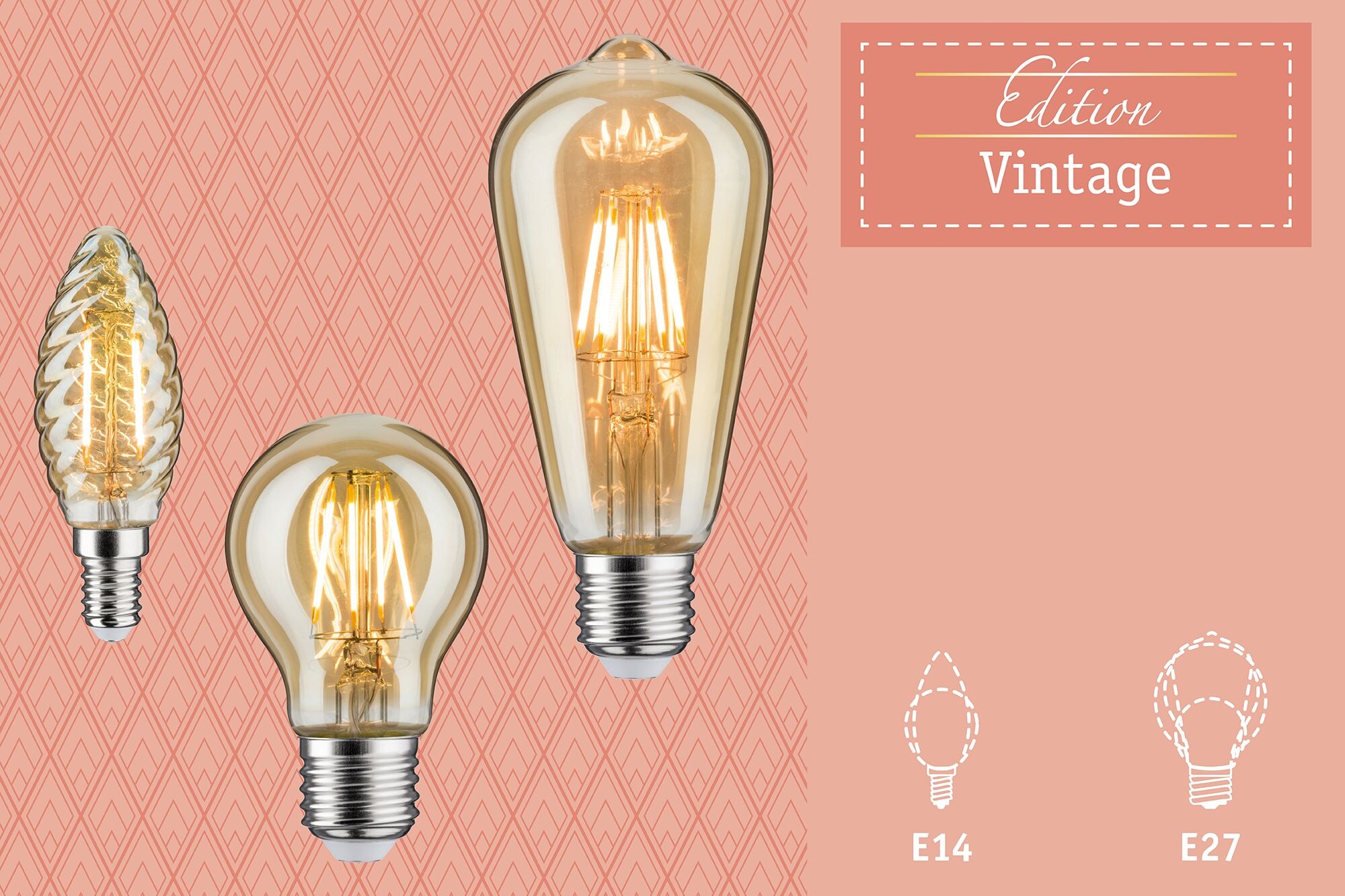 Paulmann LED-Filament »G125 400lm 2700K gold 3step dim 4,7W 230V 3Dellen« E27 1 Stk. Warmweiß Dimmbar