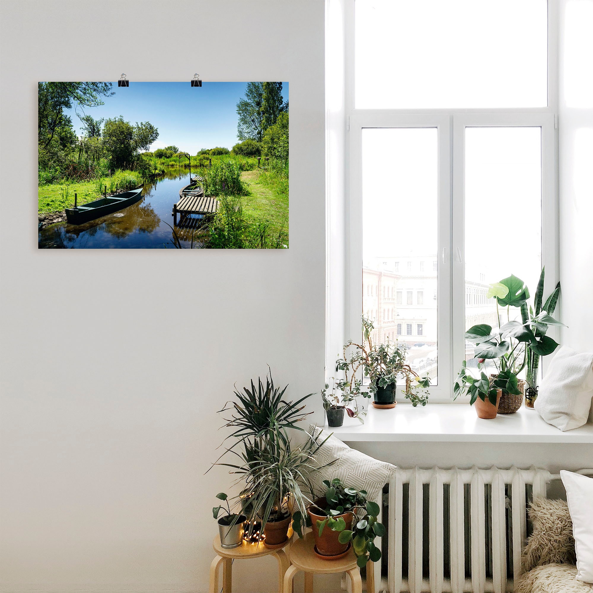 Artland Wandbild »Naturlandschaft am Fluss in Frankreich«, Gewässer, (1 St.),  als Alubild, Leinwandbild, Wandaufkleber oder Poster in versch. Größen  kaufen | BAUR