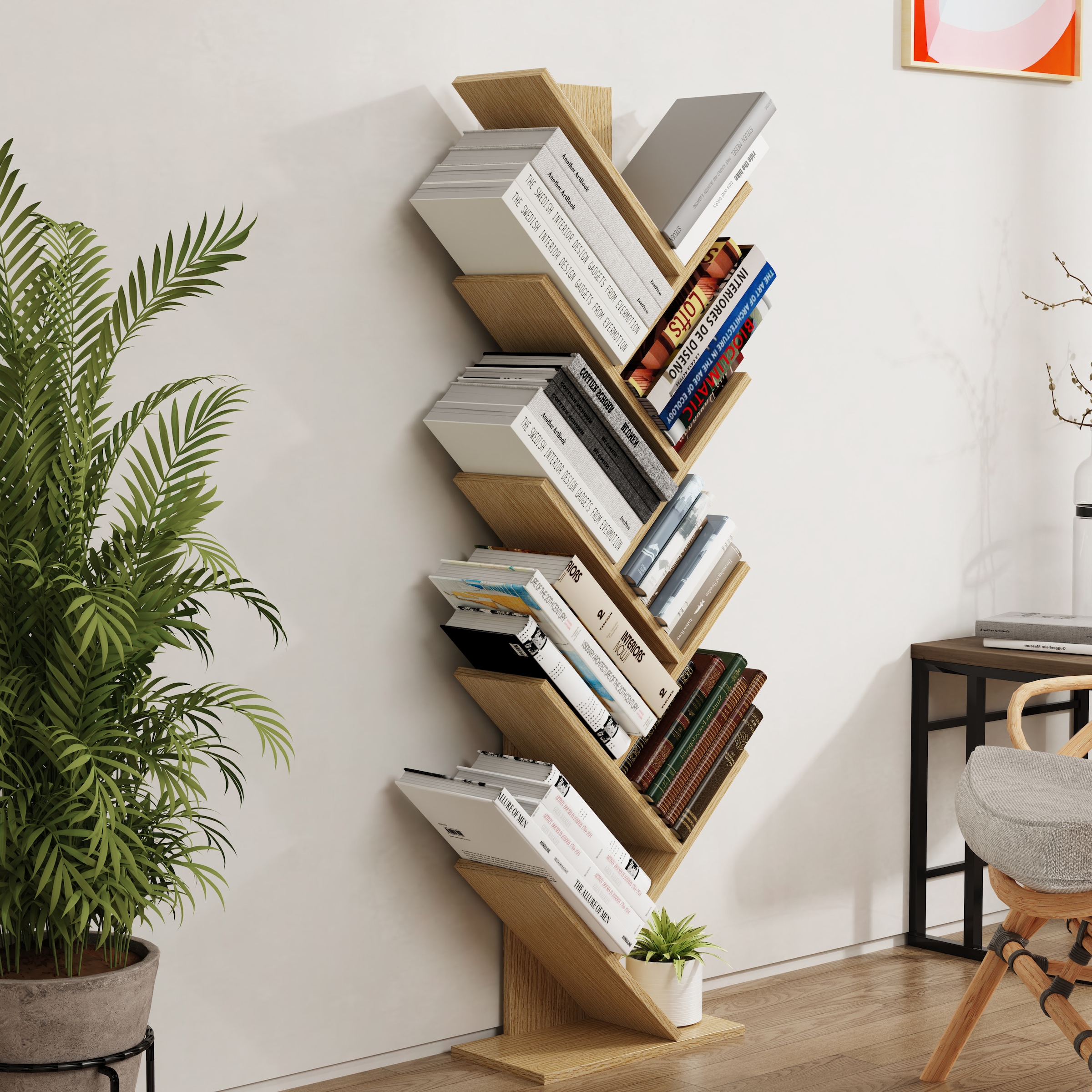VCM Standregal »Holz Aufbewahrung Stand Regal Bücher Nulis XL«