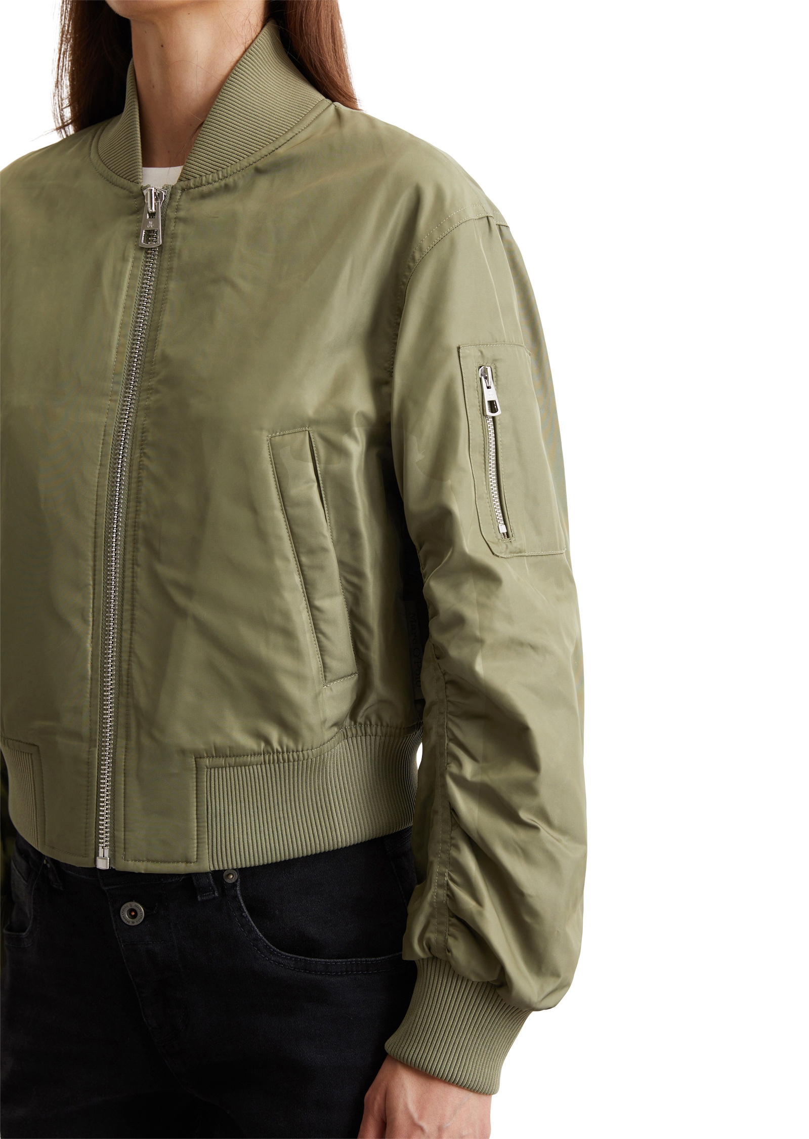 Marc O'Polo Outdoorjacke »aus recyceltem Polyester-Twill«, ohne Kapuze
