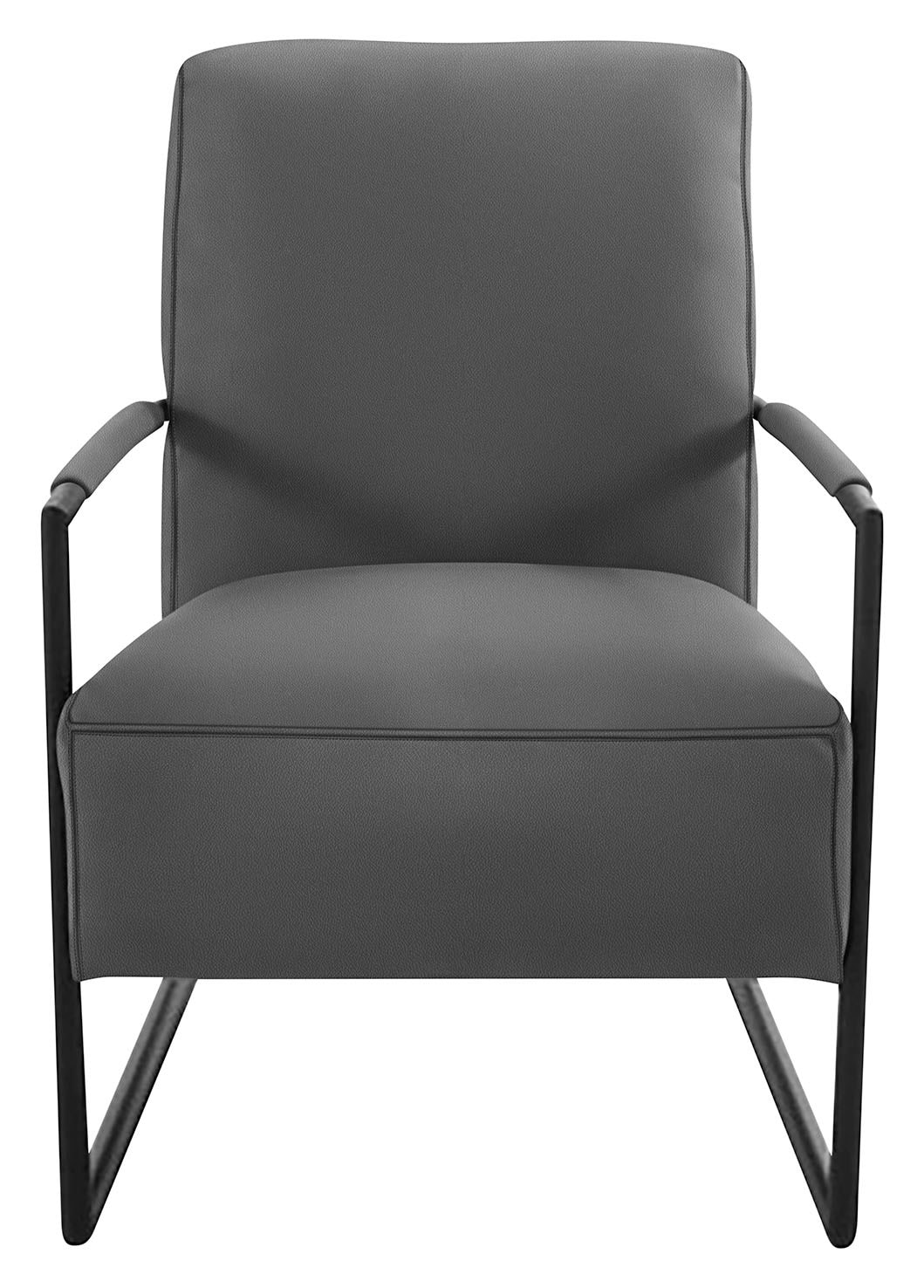 K+W Komfort & Wohnen 1100000002199 mit bezogenen Armlehnen, Gestell in Metall schwarz Struktur