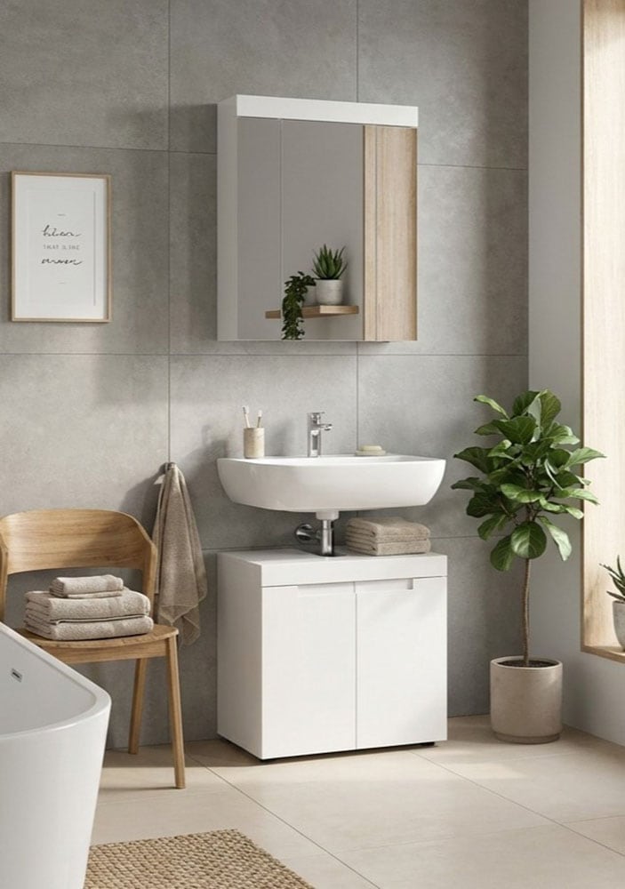 OTTO home Badmöbel-Set »MAOI, 2-teilige Badkombination, hochwertige MDF Front«