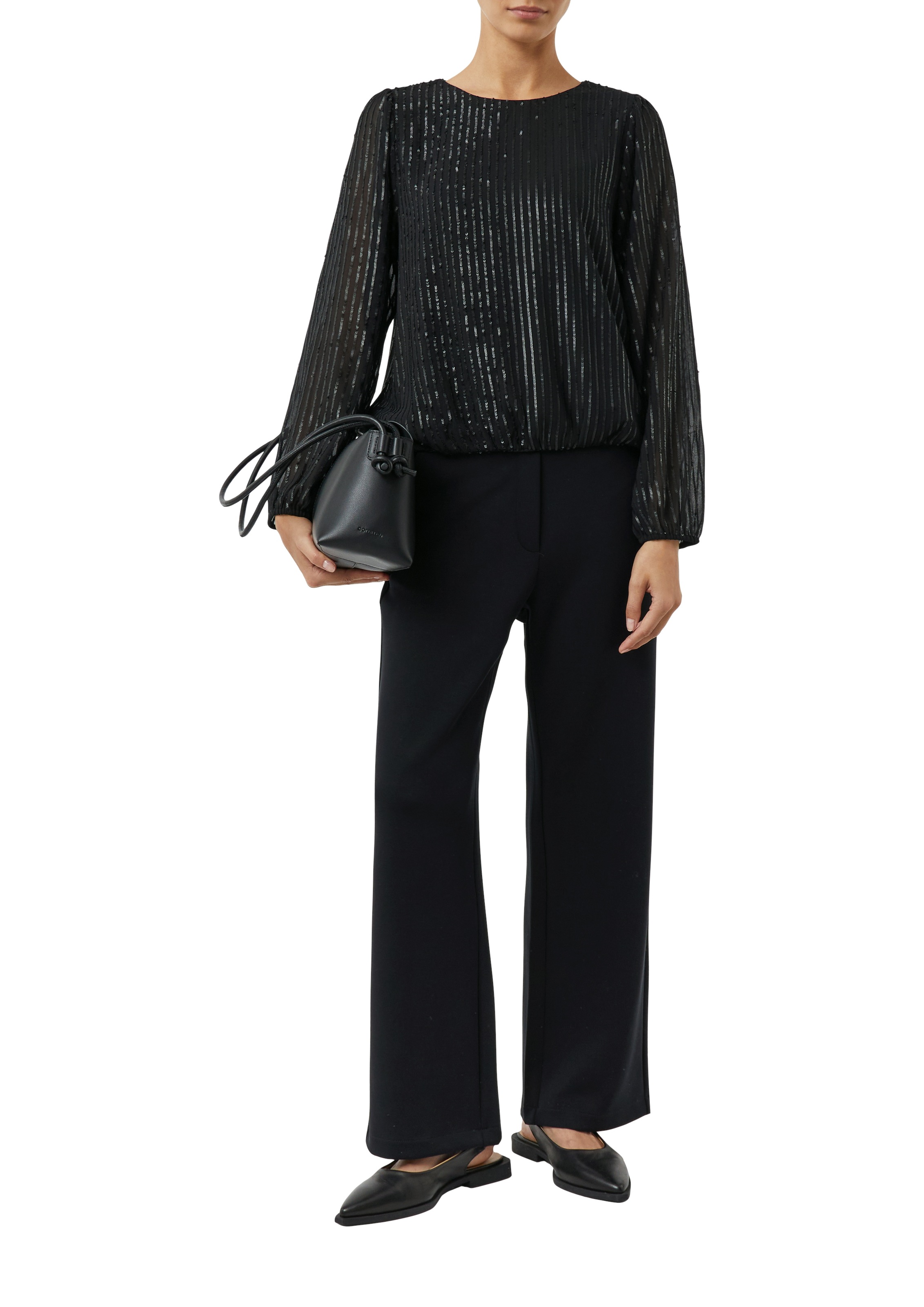 Comma Langarmbluse mit Pailetten-Muster günstig online kaufen