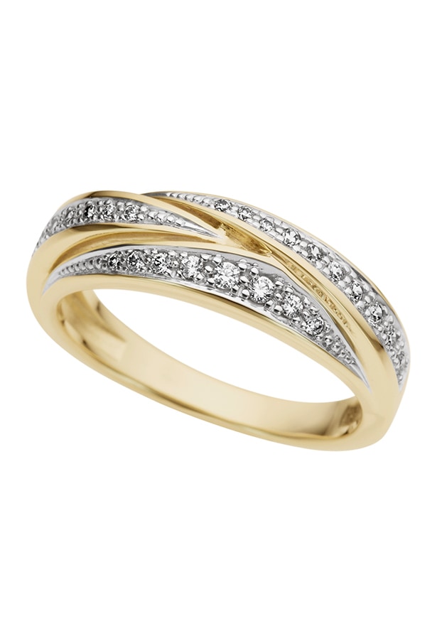 Firetti Diamantring »Schmuck Geschenk Gold 333 Damenring Goldring Diamant«, mit Brillanten