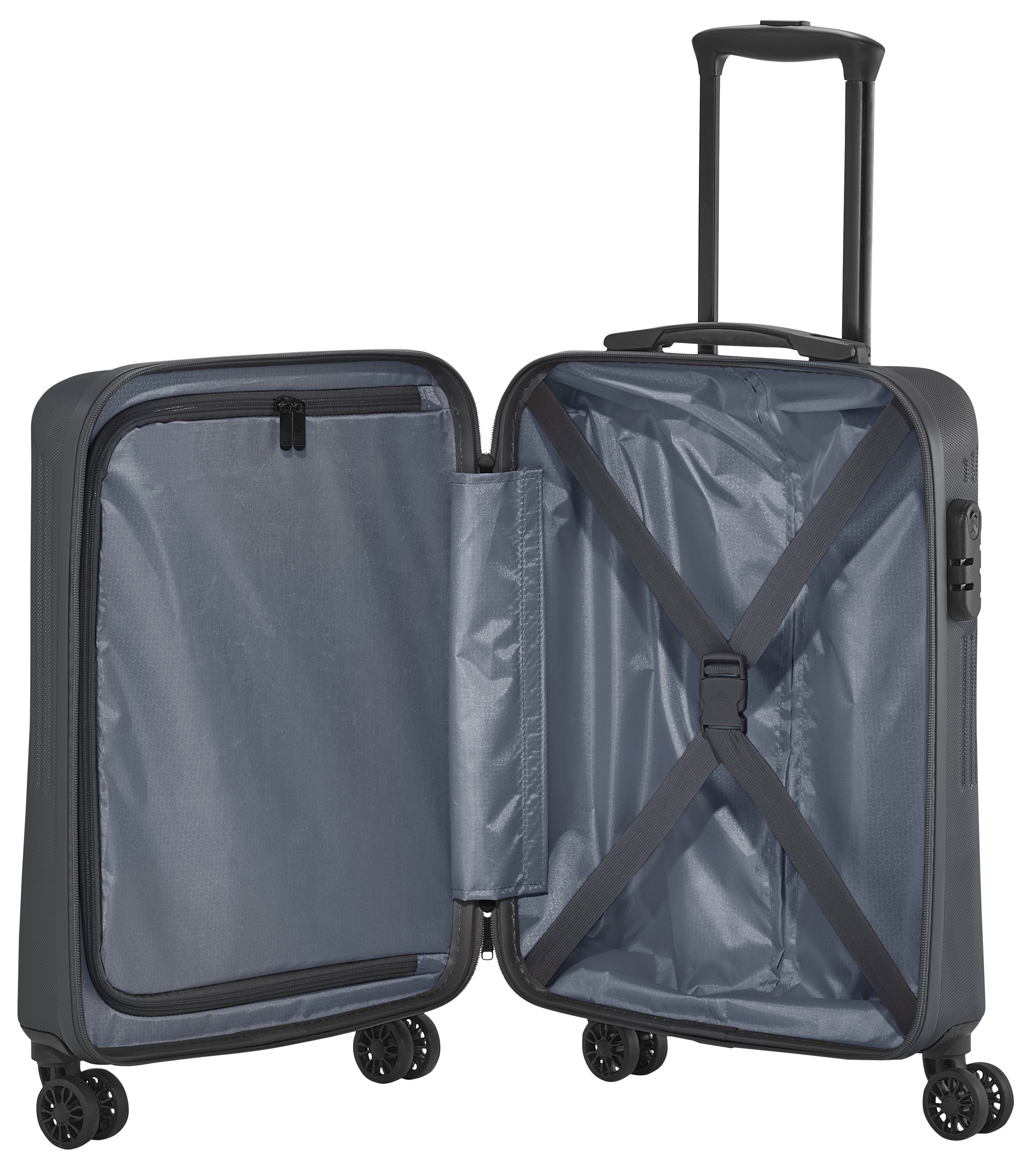 travelite Trolleyset »BALI 4w L/M/S«, (Set, 3 tlg., Hartschalen Trolley Set), Kofferset Reisegepäck Reisekoffer Hartschallenkoffer TSA Schloss