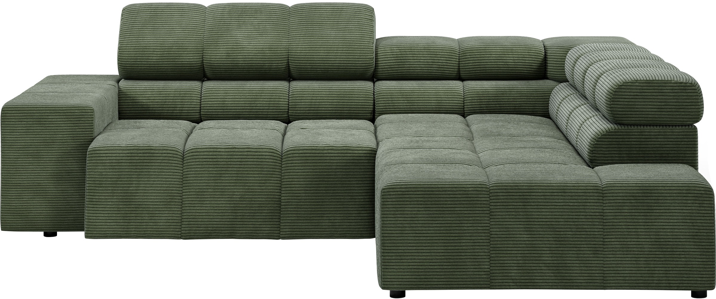 INOSIGN Ecksofa »Ancona, incl. Kopfteilverstellung + 3 Zierkissen, L-Form, bequem«, wahlweise motorische Sitztiefenverstellung, B/T(H: 249/215/70 cm