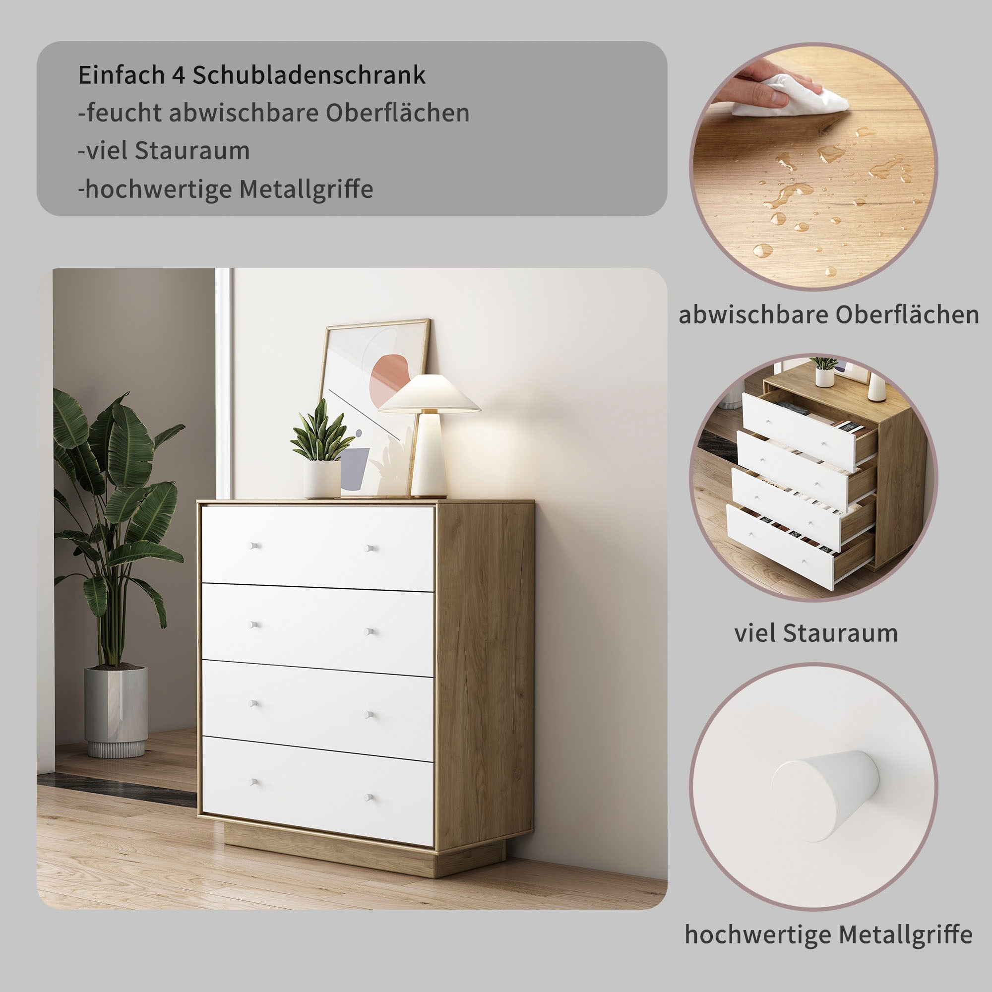 OTTO home Kommode »Blaire« kratzfeste Melaminoberfläche, ABS-Kanten und FSC-zertifiziertem Holz