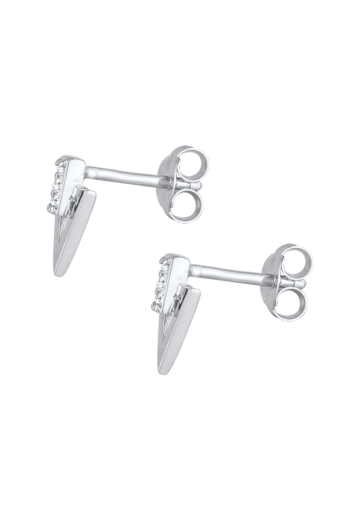 Elli Paar Ohrstecker »Stecker Dreieck Zirkonia 925 Silber«