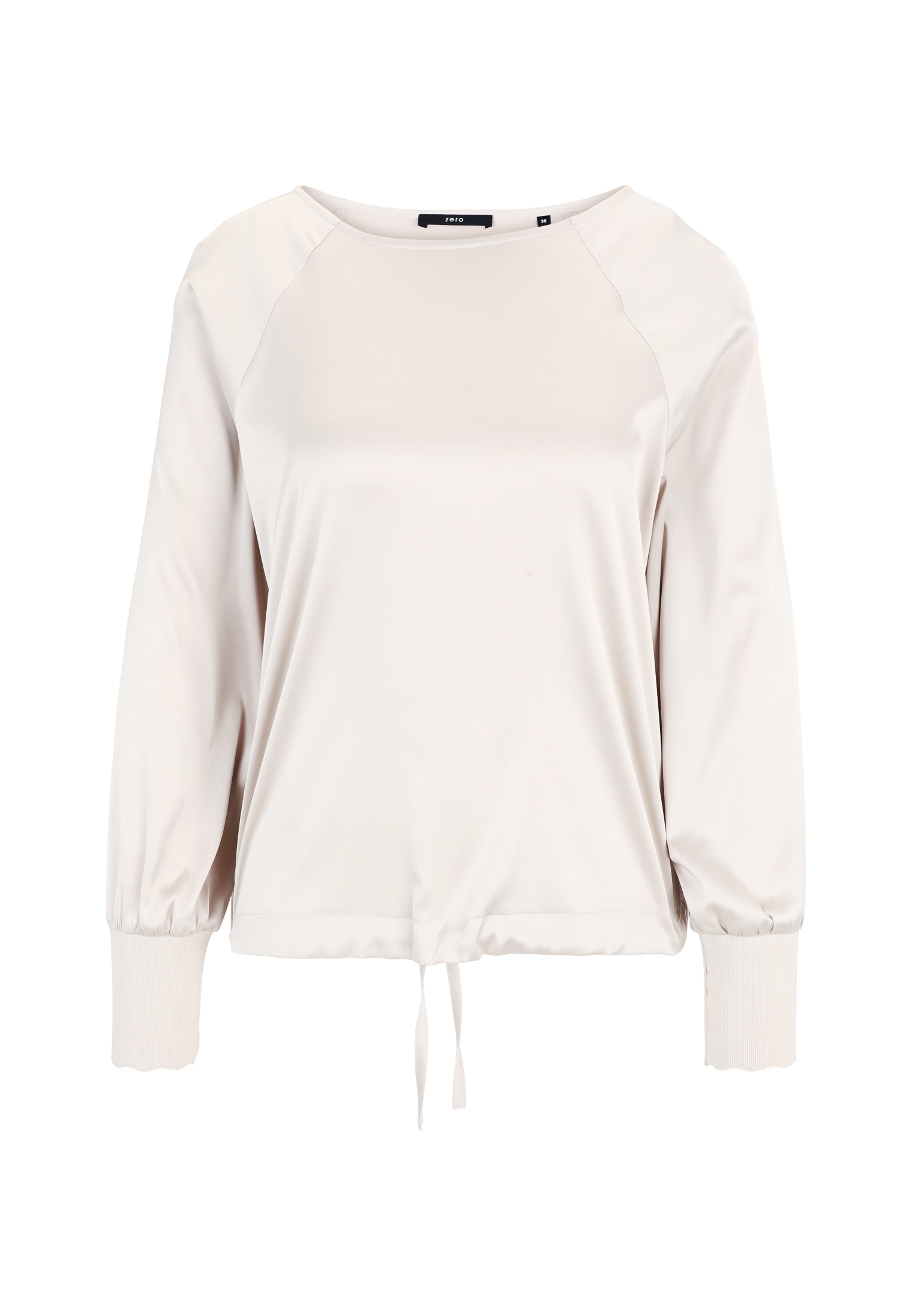Zero Satinbluse »Damen mit Strickbündchen«