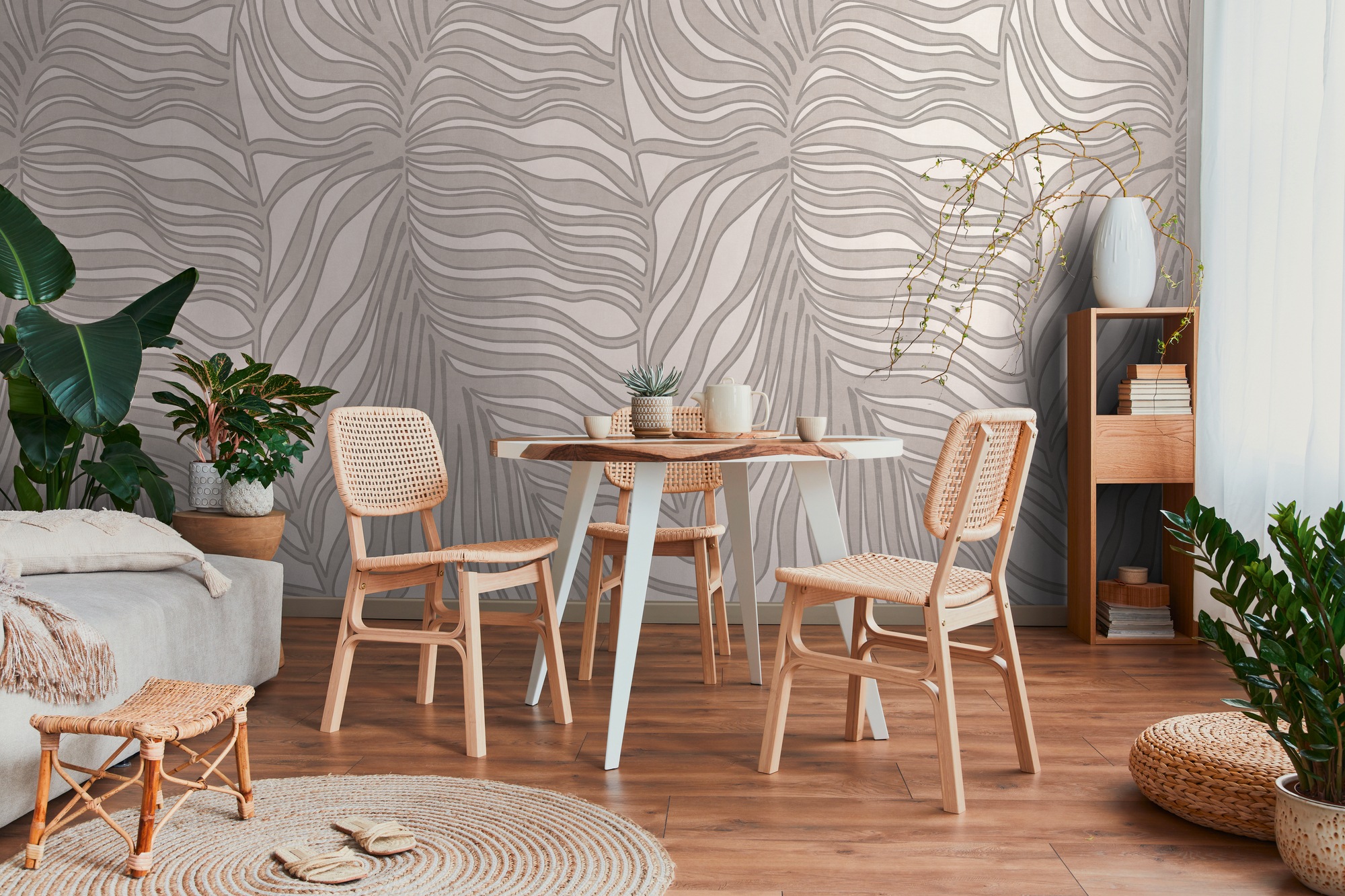 s.Oliver Vliestapete »Dschungel-Tapete - Vliestapete Palmenblatt« matt strukturiert moderne Natur-Design Wandtapete Schlafzimmer Küche Wohnzimmer