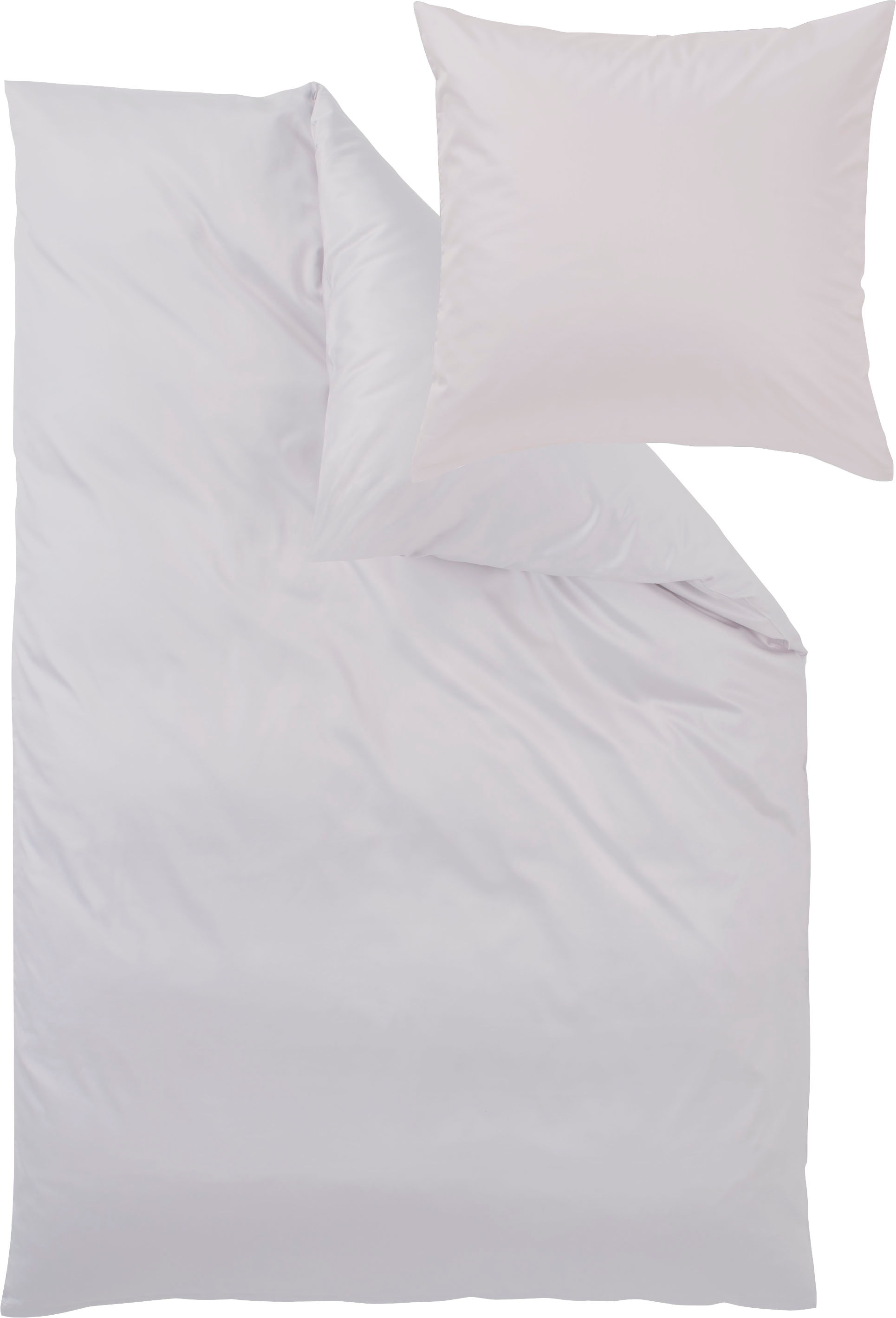 Bettwäsche »Uni-Mako-Satin aus 100% Baumwolle, Bett- und Kopfkissenbezug mit...