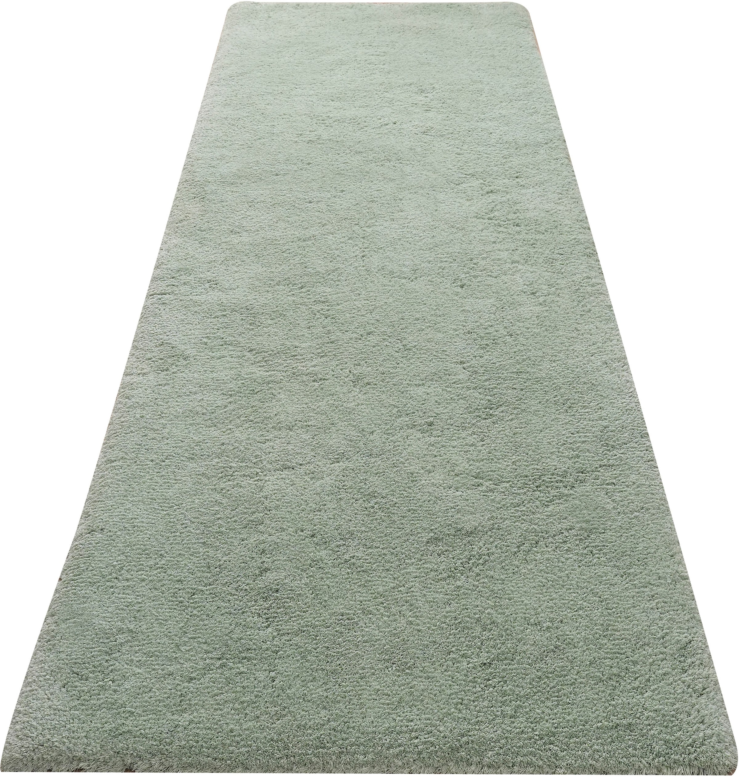 my home Hochflor-Läufer »Microfaser Teppich Magong, besonders weich, sehr feiner Flor«, rechteckig, 25 mm Höhe, uni Teppiche, Wohnzimmer, Schlafzimmer, Kinderzimmer, Flur, Brücke