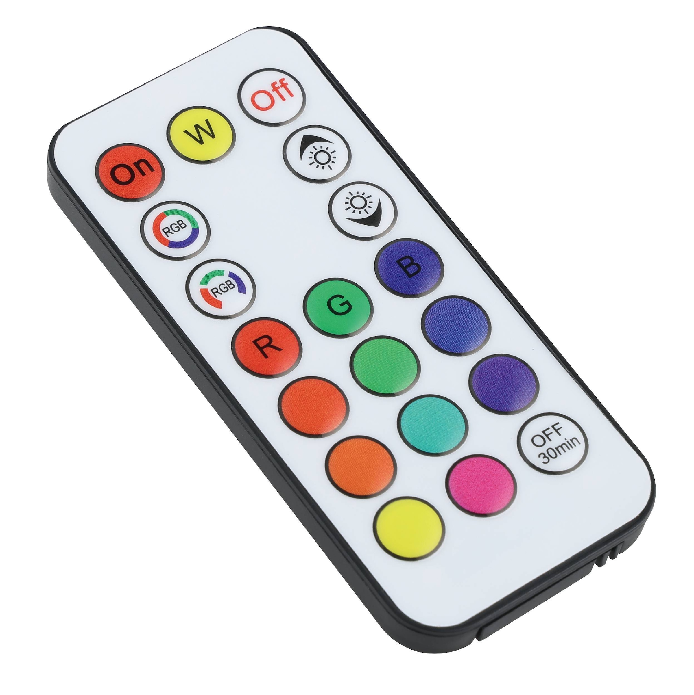 EGLO LED Solarleuchte »Sambuco Solarlampe, Außenlampe, Erdspieß, Gartenstrahler, Kunststoff« LED-Modul 1 Stk. RGB | Warmweiß Solarleuchte - L17,5 x B10 x H37,5 cm - schwarz - 3W inkl.