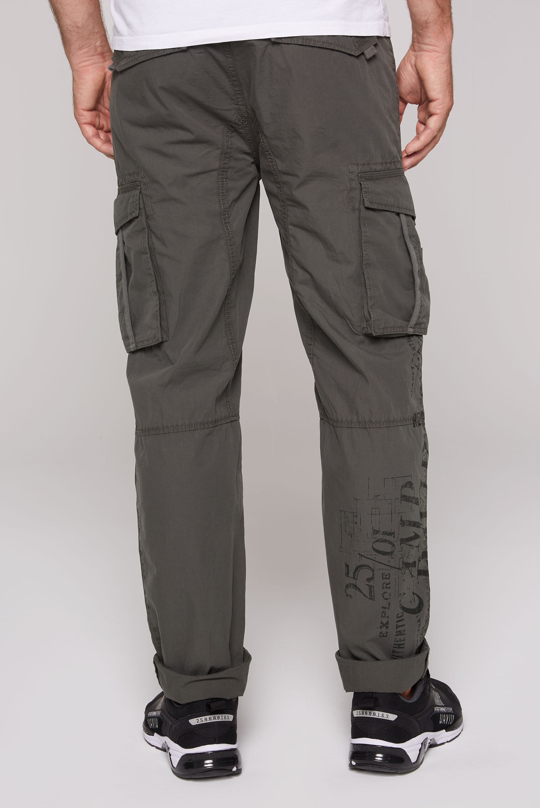 CAMP DAVID Cargohose, mit Bindeband am Saum