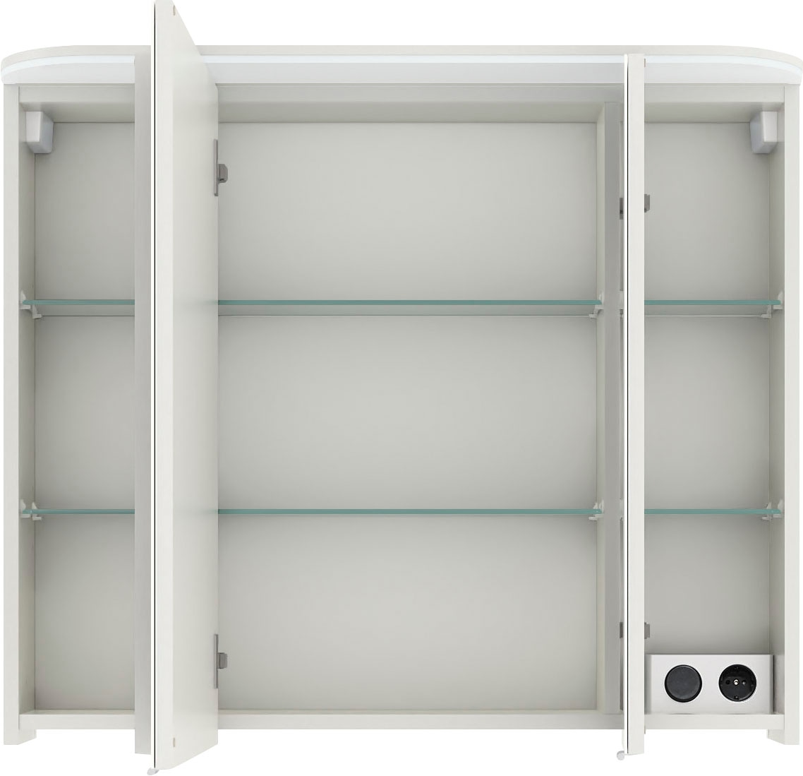 Saphir Badmöbel-Set »Balto Sprint 3-teilig, Mineralmarmor-Waschtisch mit LED-Spiegelschrank«, (4 St.), Badezimmer Set mit Midischrank, inkl Türdämpfer, 4 Türen, 4 Schubladen