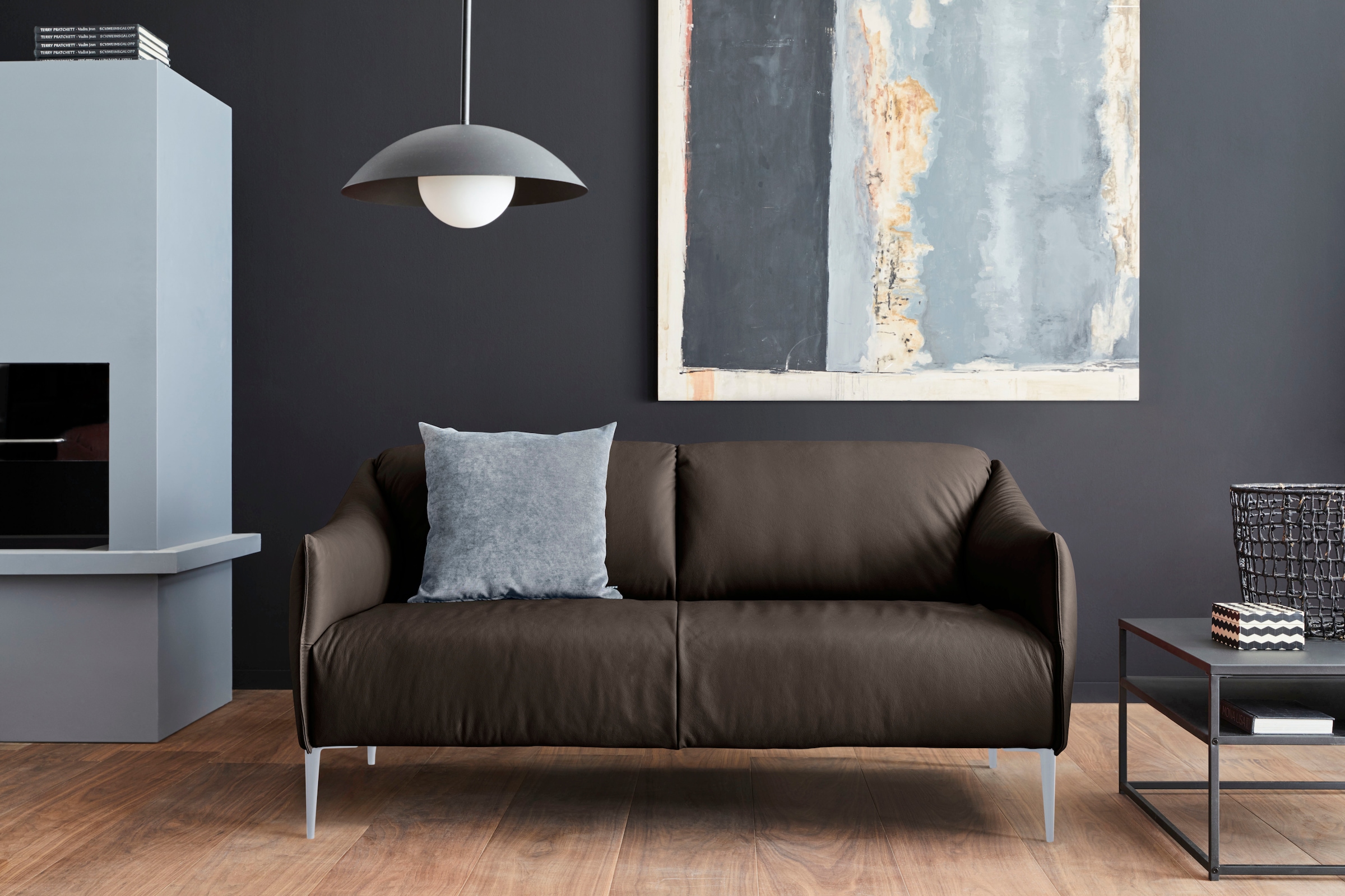 W.SCHILLIG 2,5-Sitzer "sally" mit Metallfüßen in Silber matt, Breite 174 cm