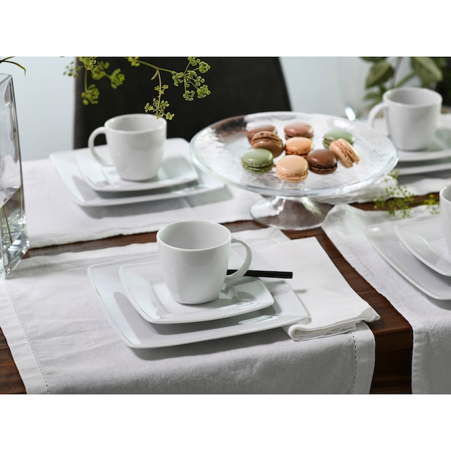 quadratische BAUR Weiss«, (Set, Kaffeeservice CreaTable tlg.), Form | 18 »Victoria abgerundete,