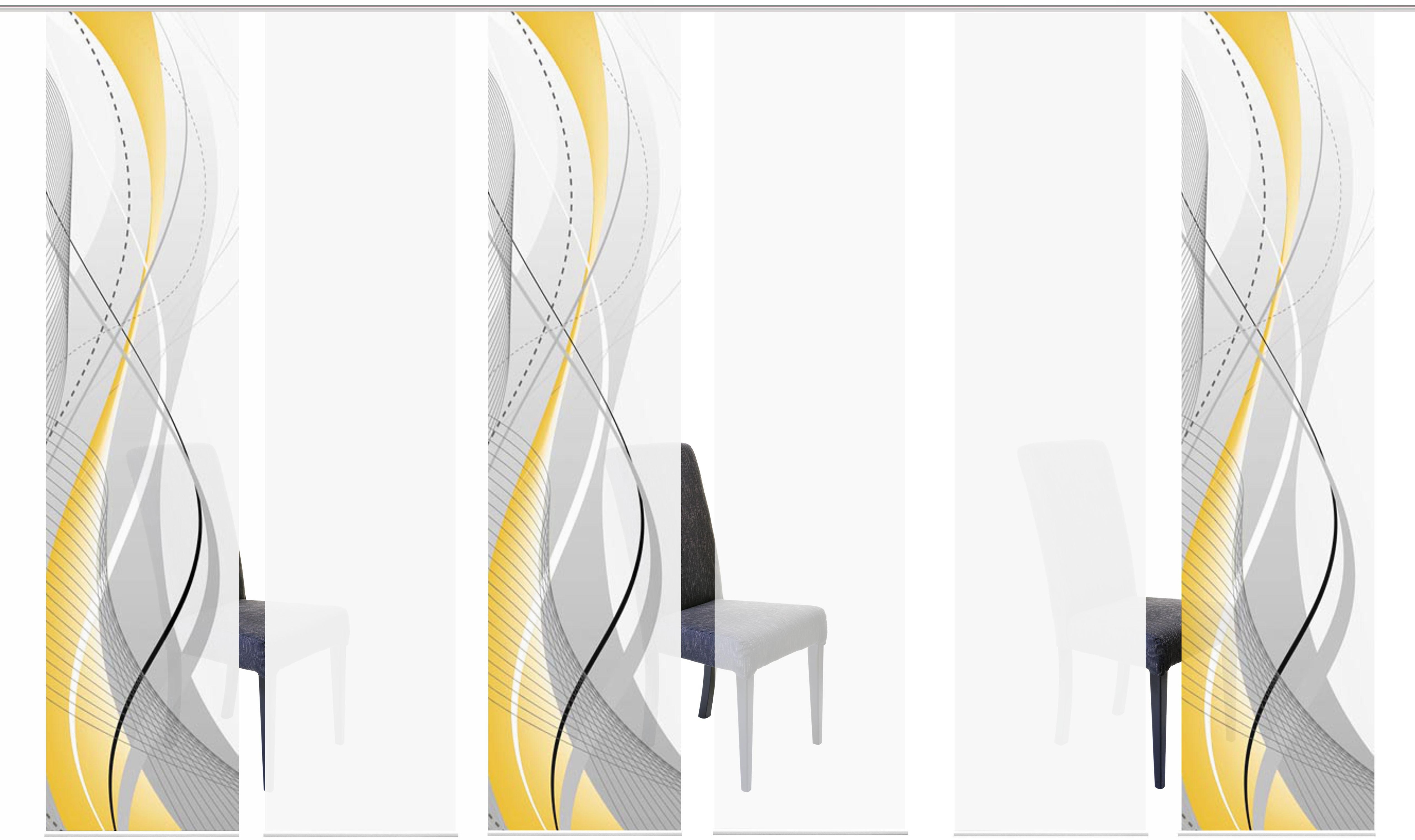 HOME WOHNIDEEN Schiebegardine "CARLISLE 6ER SET" Paneelwagen 6 Stk. tlg. Hx günstig online kaufen