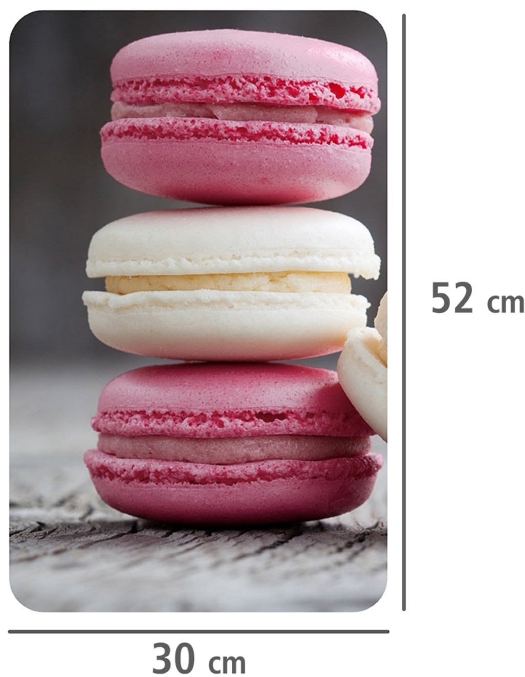 WENKO Herd-Abdeckplatte »Universal Modell Macarons«, (Set, 2 tlg.), Herdabdeckung für alle Herdarten, kratzfest, mit rutschfesten Füßen