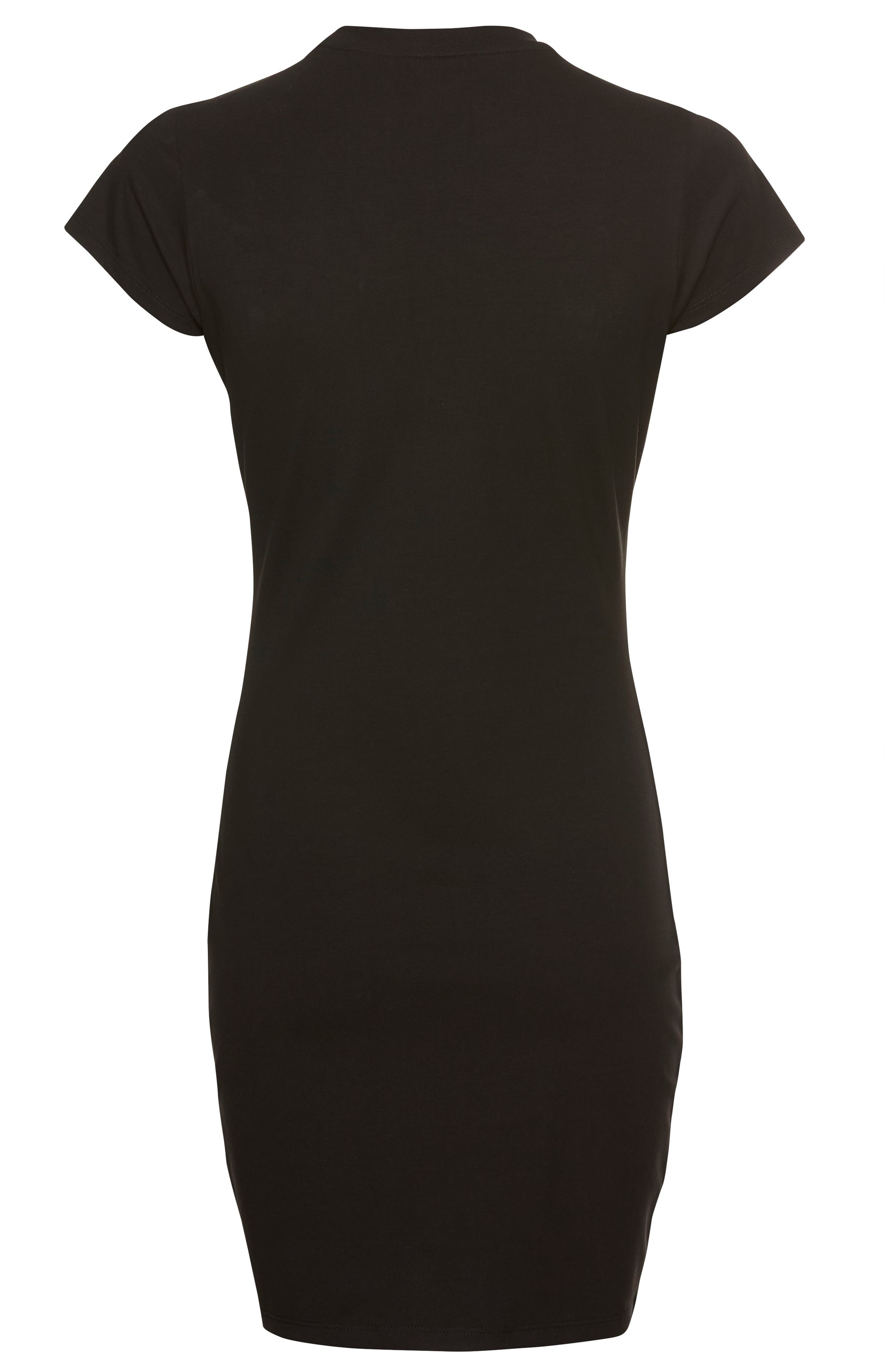 HUGO Blue Jerseykleid Nalix mit Straß-Logoschriftzug, günstig online kaufen