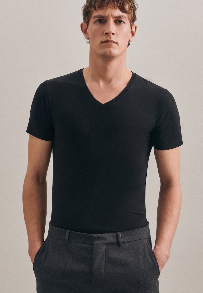 seidensticker T-Shirt »Schwarze Rose«, Kurzarm Rundhals Uni für kaufen |  BAUR