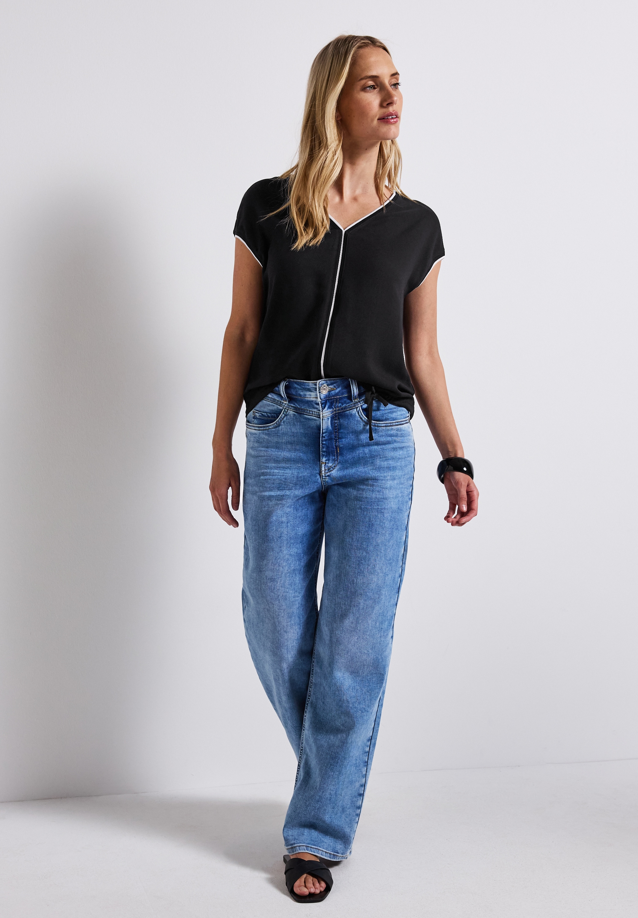 STREET ONE T-Shirt, mit Elastiksaum