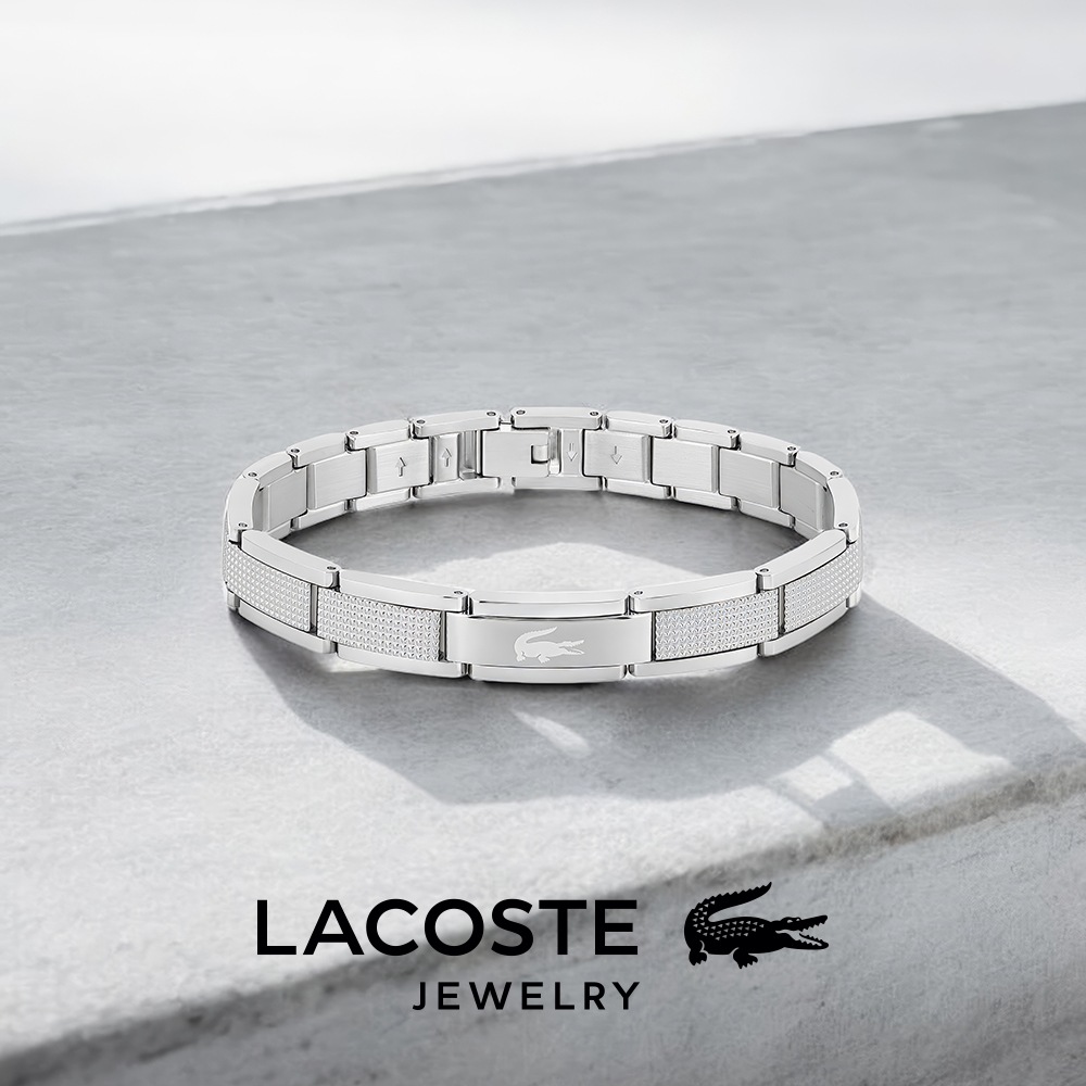 Lacoste Armband »Schmuck Edelstahl Armschmuck Gliederarmband STENCIL«