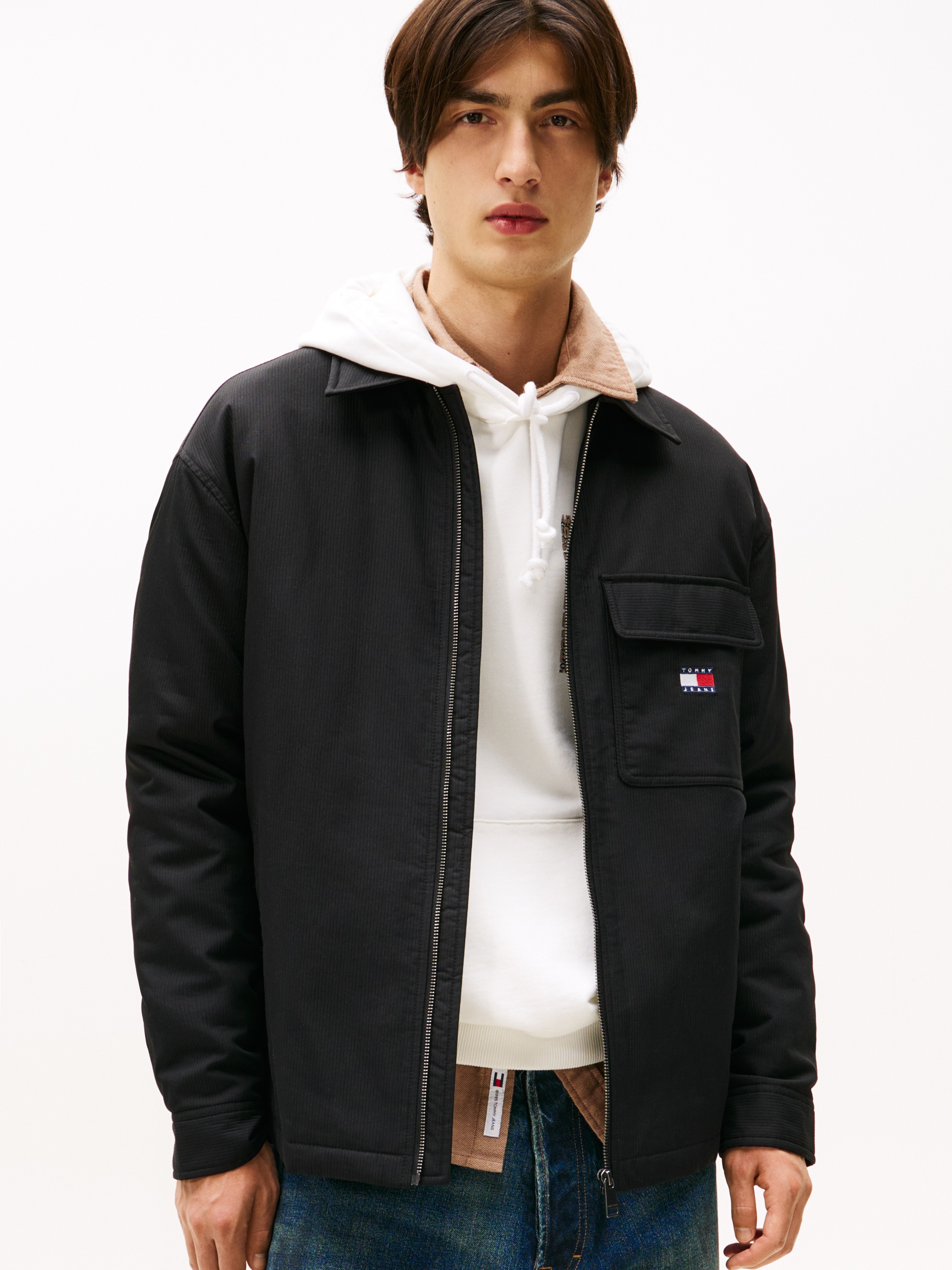 Tommy Jeans Hemdjacke "TJM PADDED TECH CORD" ohne Kapuze Overshirt, lockere günstig online kaufen