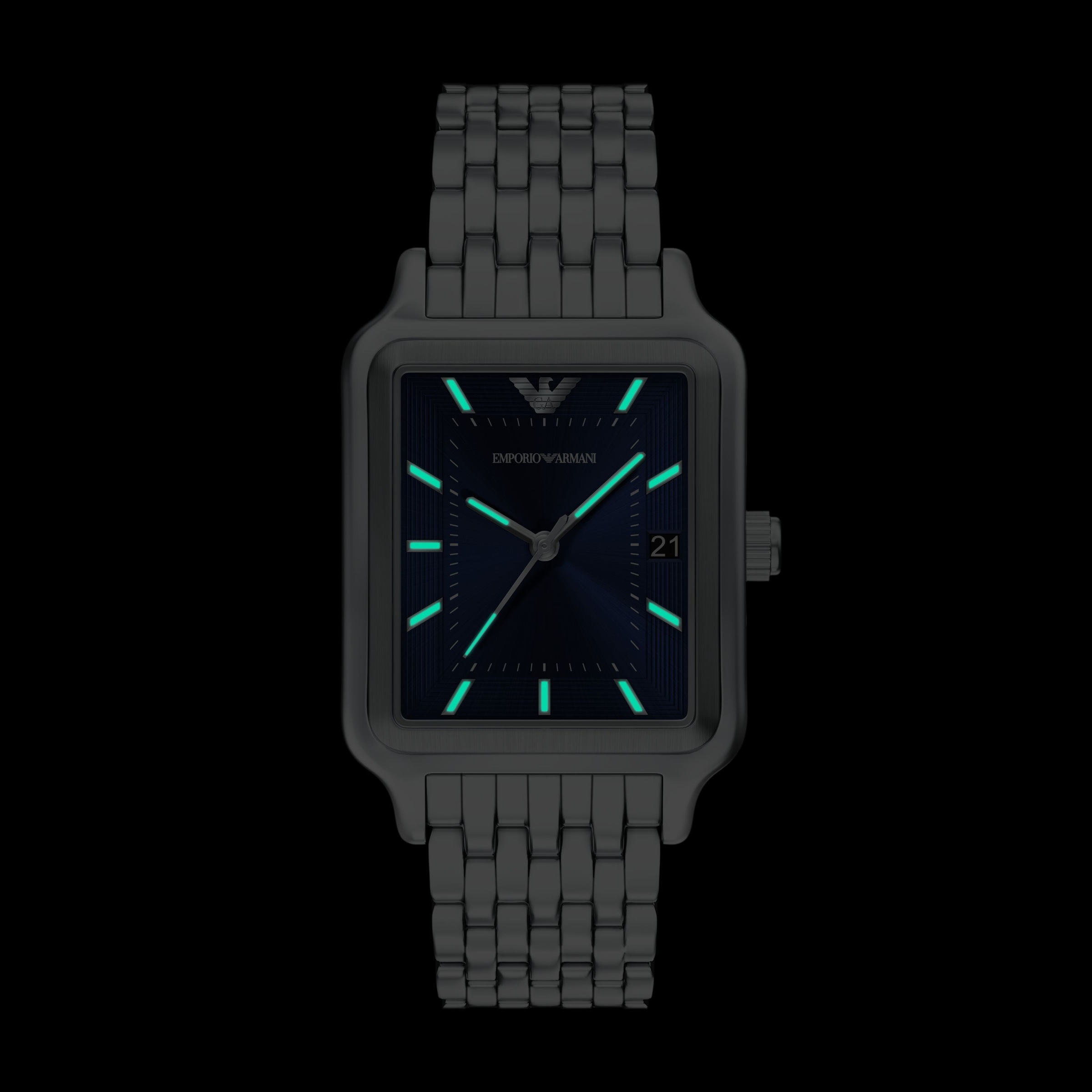Emporio Armani Quarzuhr Armbanduhr, Damenuhr, Herrenuhr, Edelstahlarmband, analog, Tag