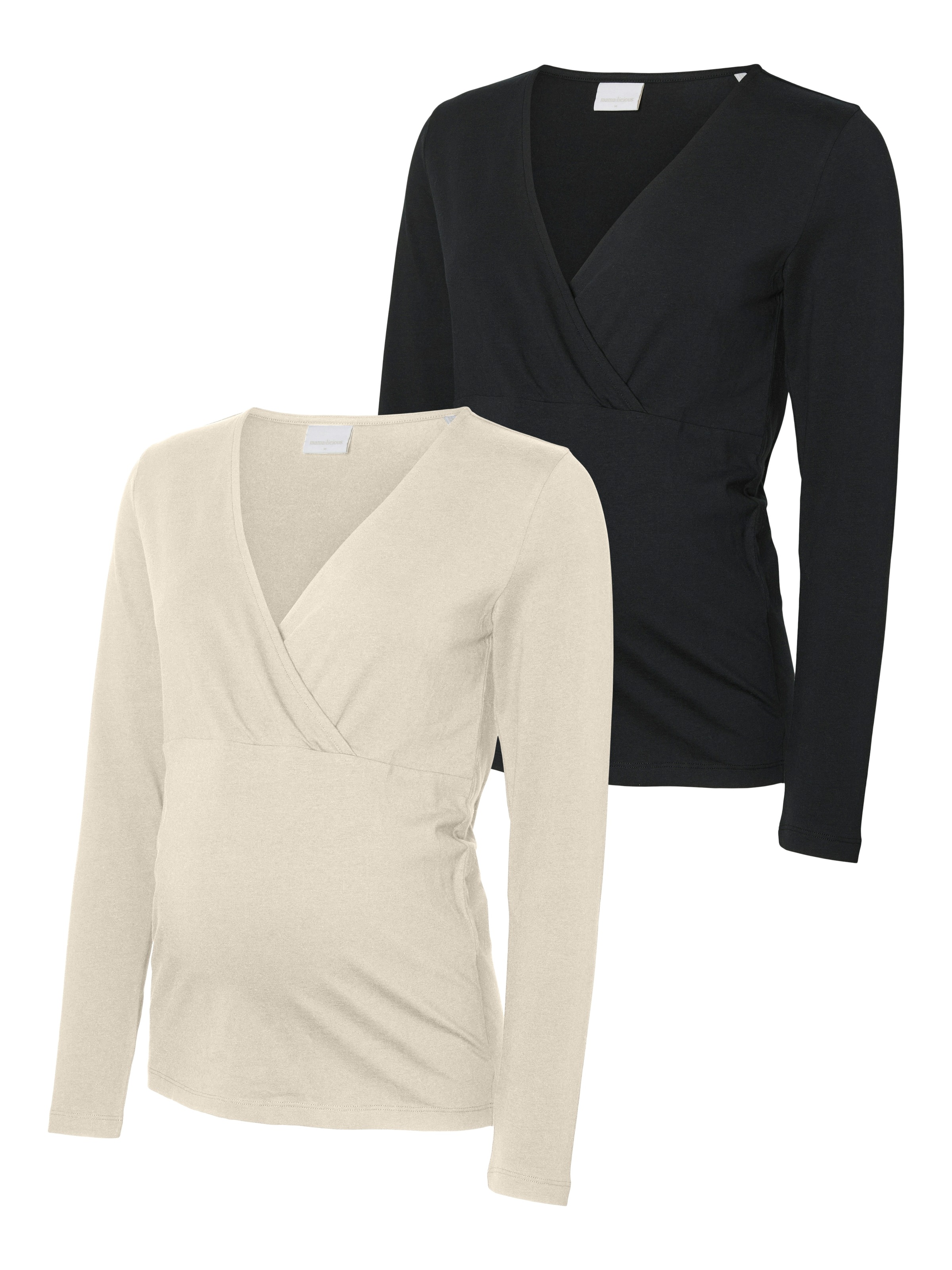 Mamalicious Umstandsshirt "MLKERRIE TESS LS JRS TOP 2-P NOOS" Packung, 2 St günstig online kaufen