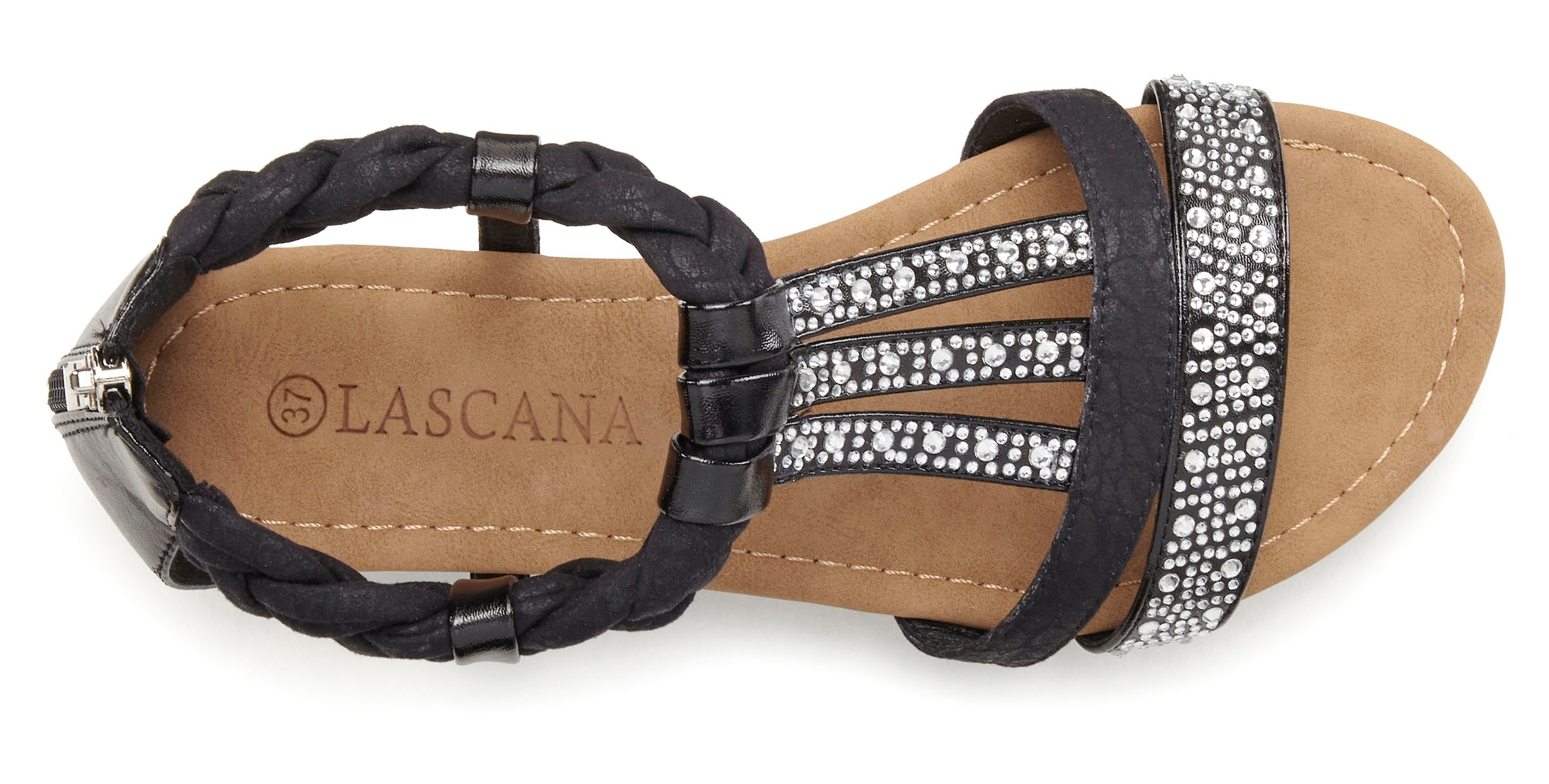 LASCANA Sandals Black Size 43 2
