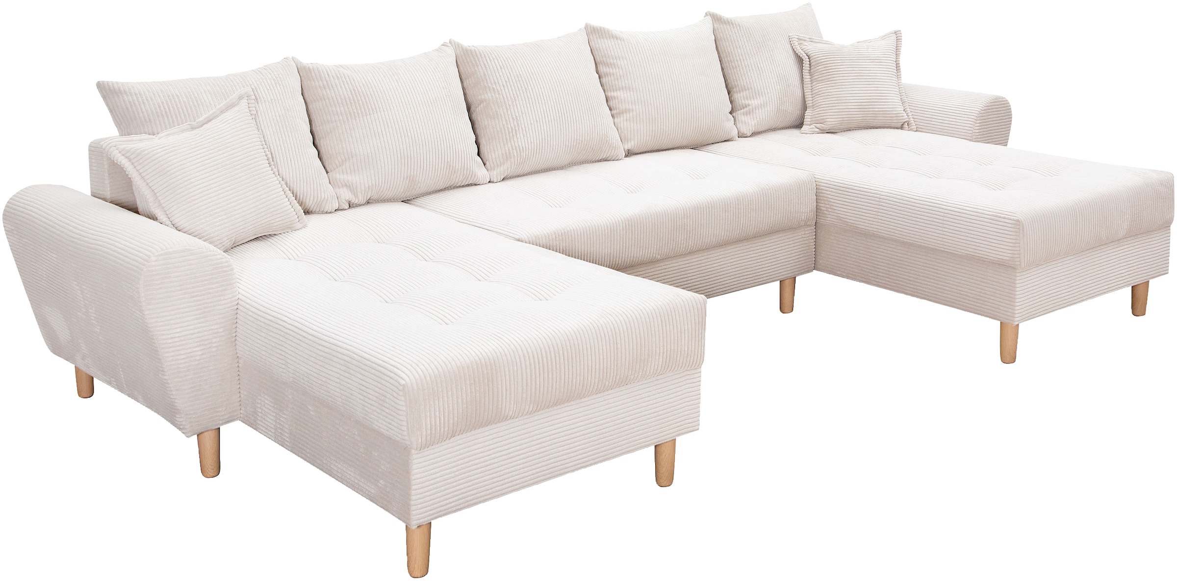 COLLECTION AB Wohnlandschaft »Raisa U-Form«, mit Federkern, Kissen und Steppung im Sitzbereich