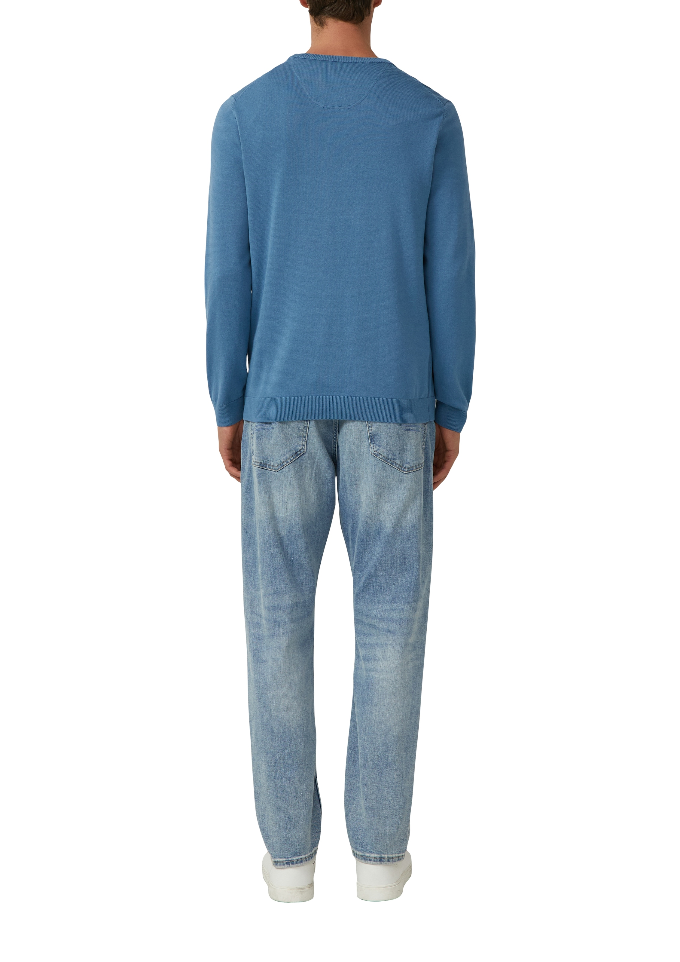 s.Oliver Rundhalspullover mit Logo Stickerei