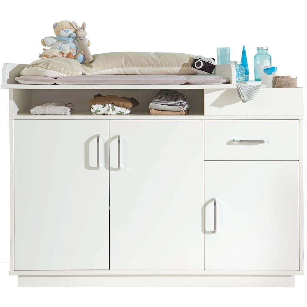 roba® Babyzimmer-Komplettset »Nordic, weiß«, (Set, 3 St., Kinderbett, Wickelkommode, Kleiderschrank)