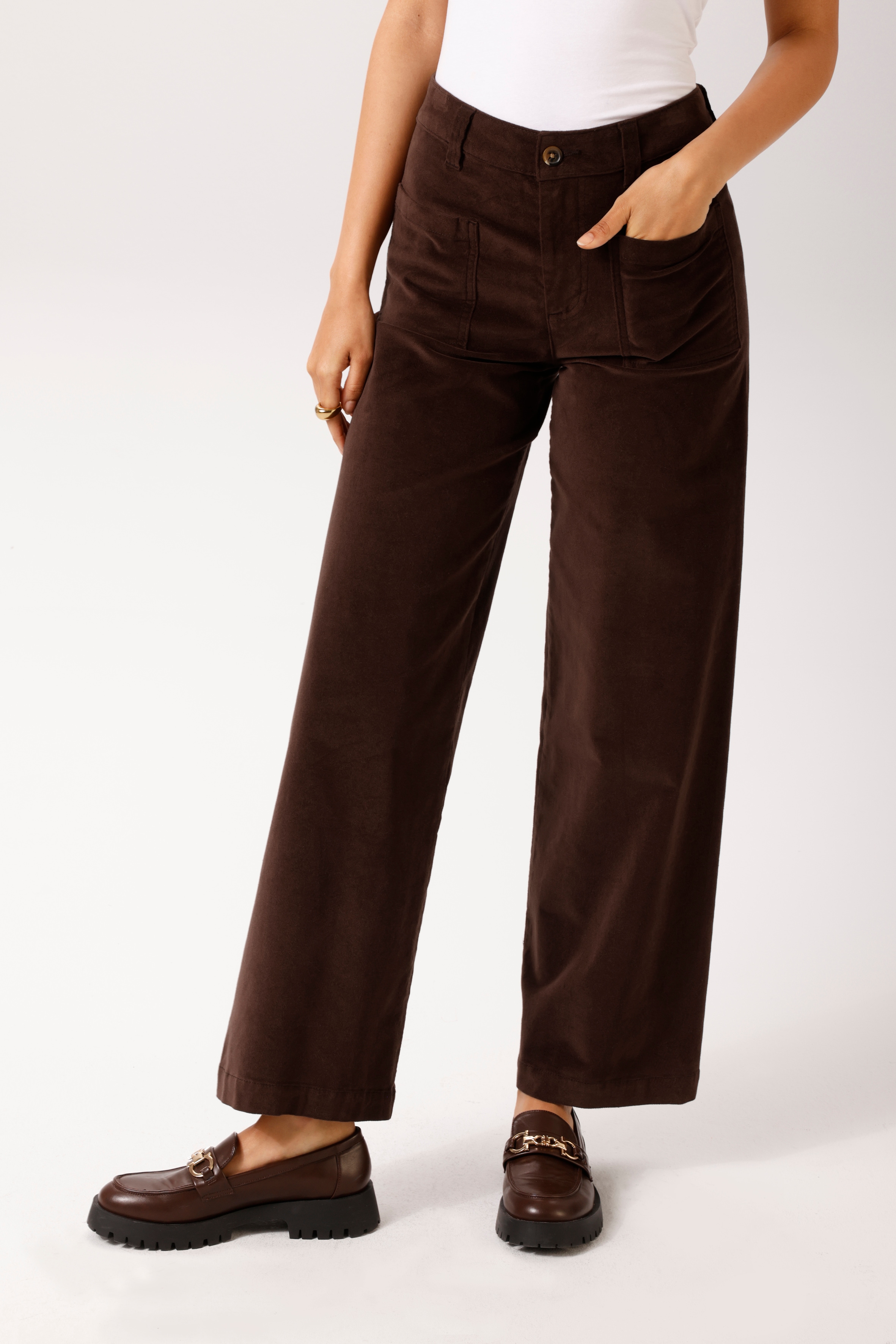 Aniston CASUAL Cordhose in angesagter Hight-waist-Form