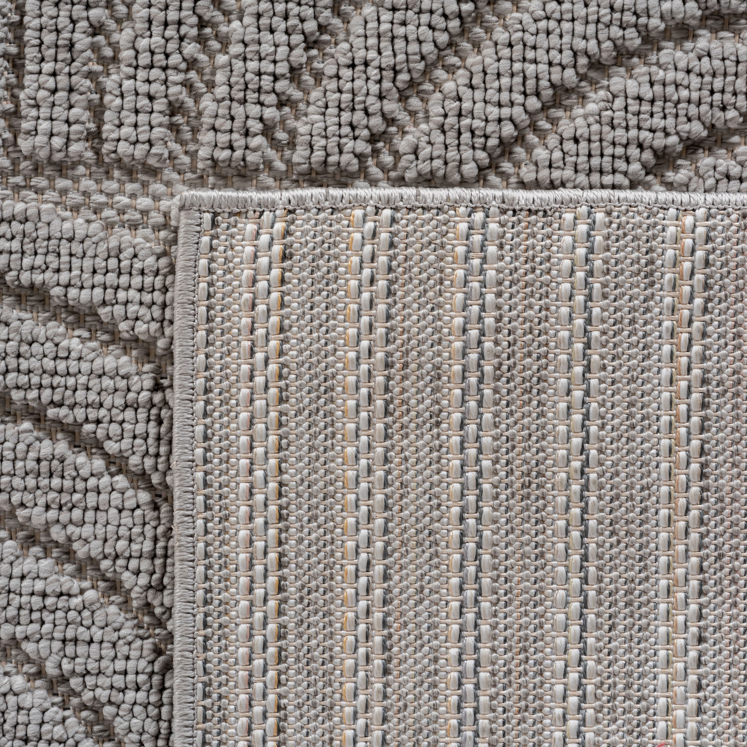 Ayyildiz Teppiche Teppich »HELIX 2201  , auch als Läufer und Rund erhältlich« rund 7 mm Höhe 3D-Effekt durch Cut-Loop-Webtechnik, Woll-Optik, Bouclé, Wohnzimmer