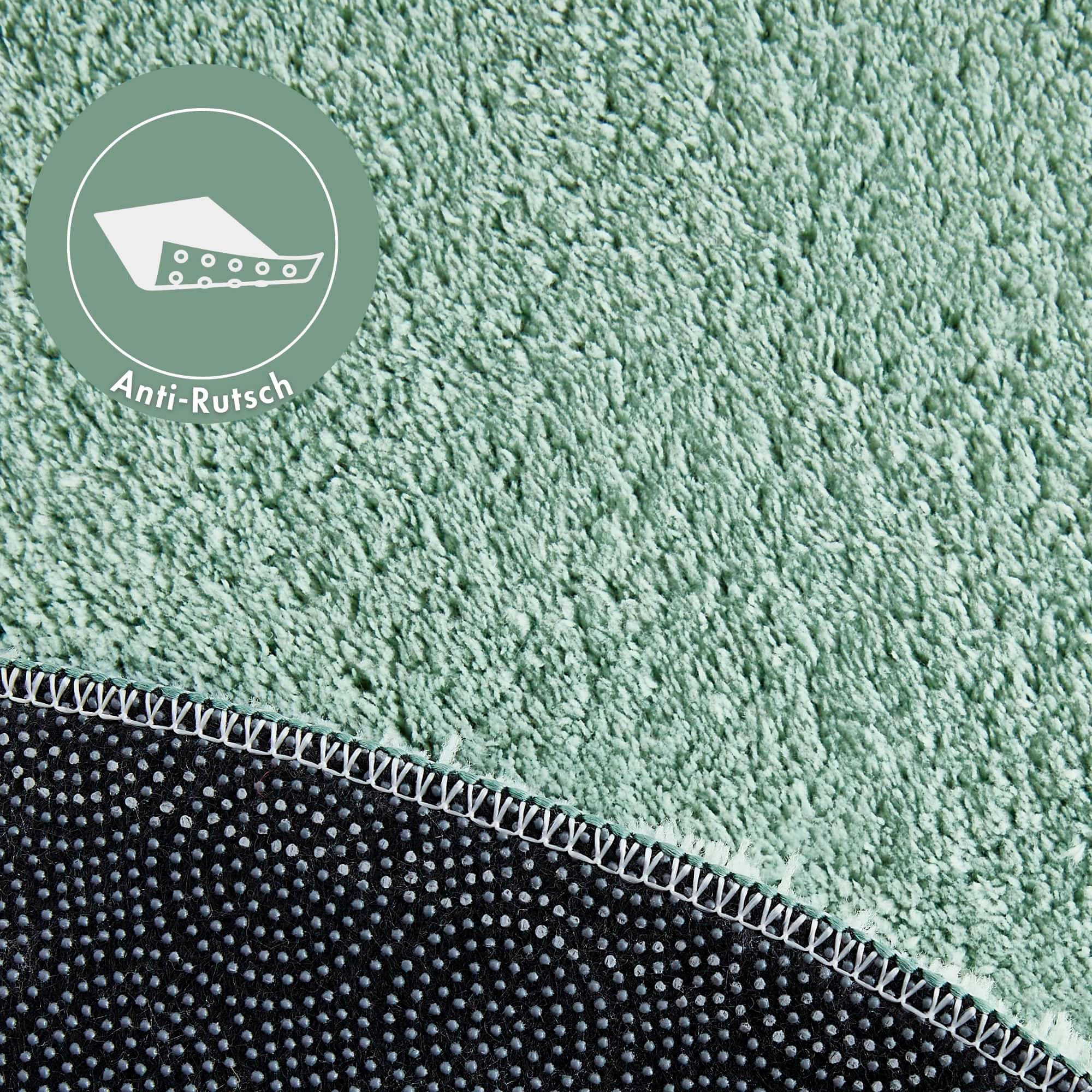 Andiamo Teppich »Arezzo«, rund, 16 mm Höhe, Uni Farben, weicher Flor, waschbar, ideal im Wohnzimmer & Schlafzimmer