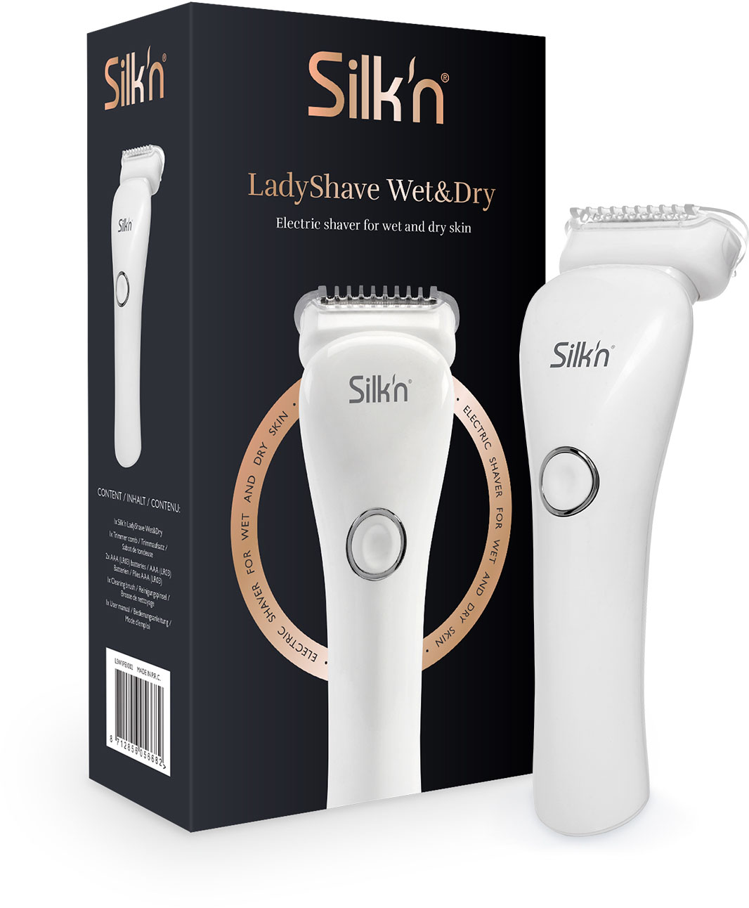Silkn Elektrorasierer "LadyShave" 1 Stk. Aufsätze Wet&Dry