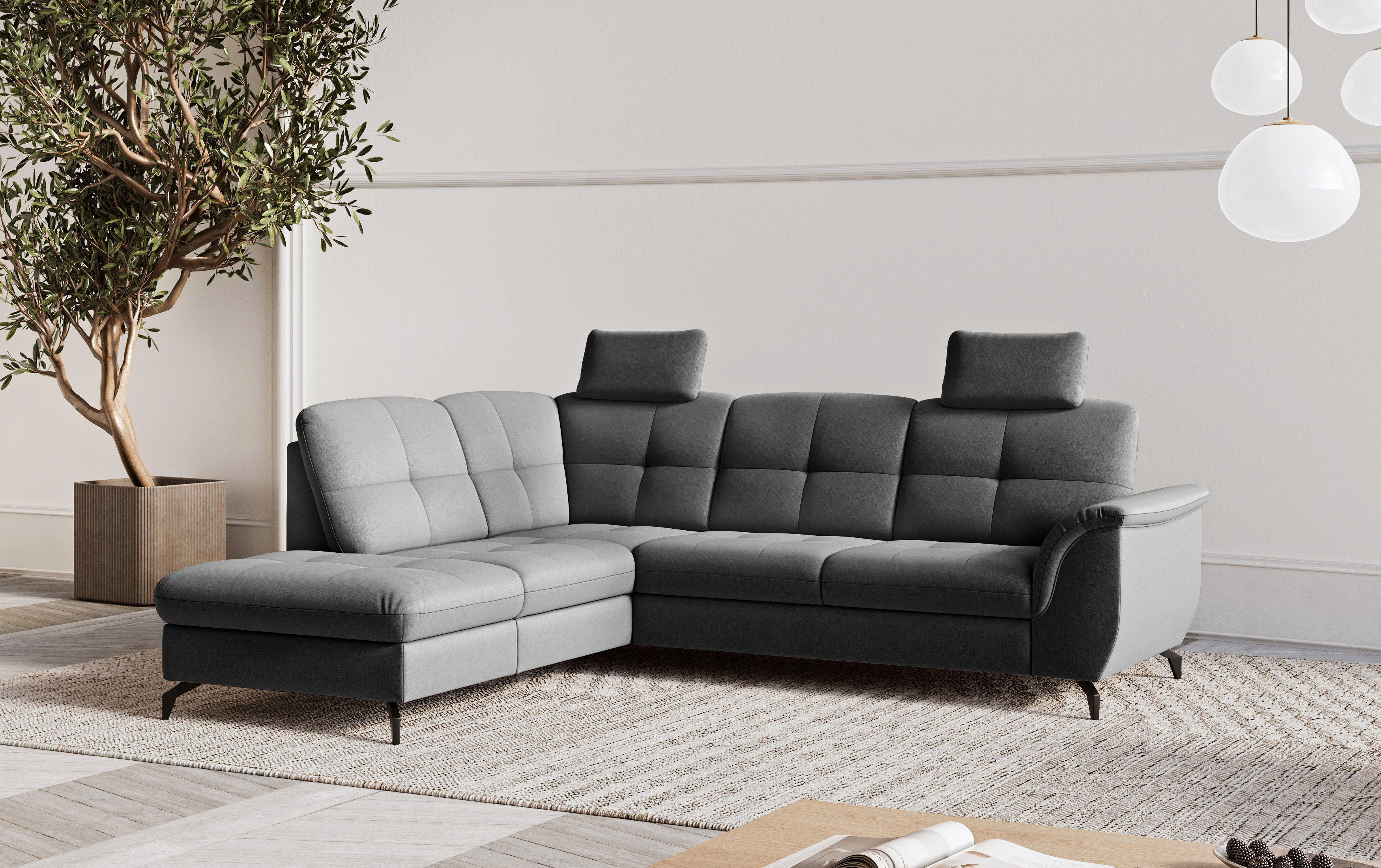 sit&more Ecksofa "Zora" wahlweise mit Schlaffunktion und Bettkasten