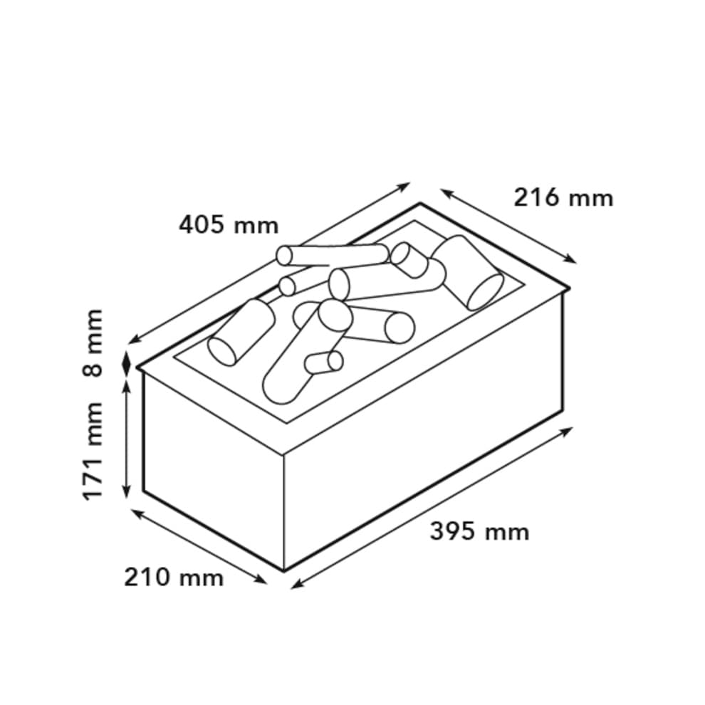 XARALYN Elektrokamin »Basket Cassette 400«, Kamineinsatz, inkl. Wasserdampfcassette 400