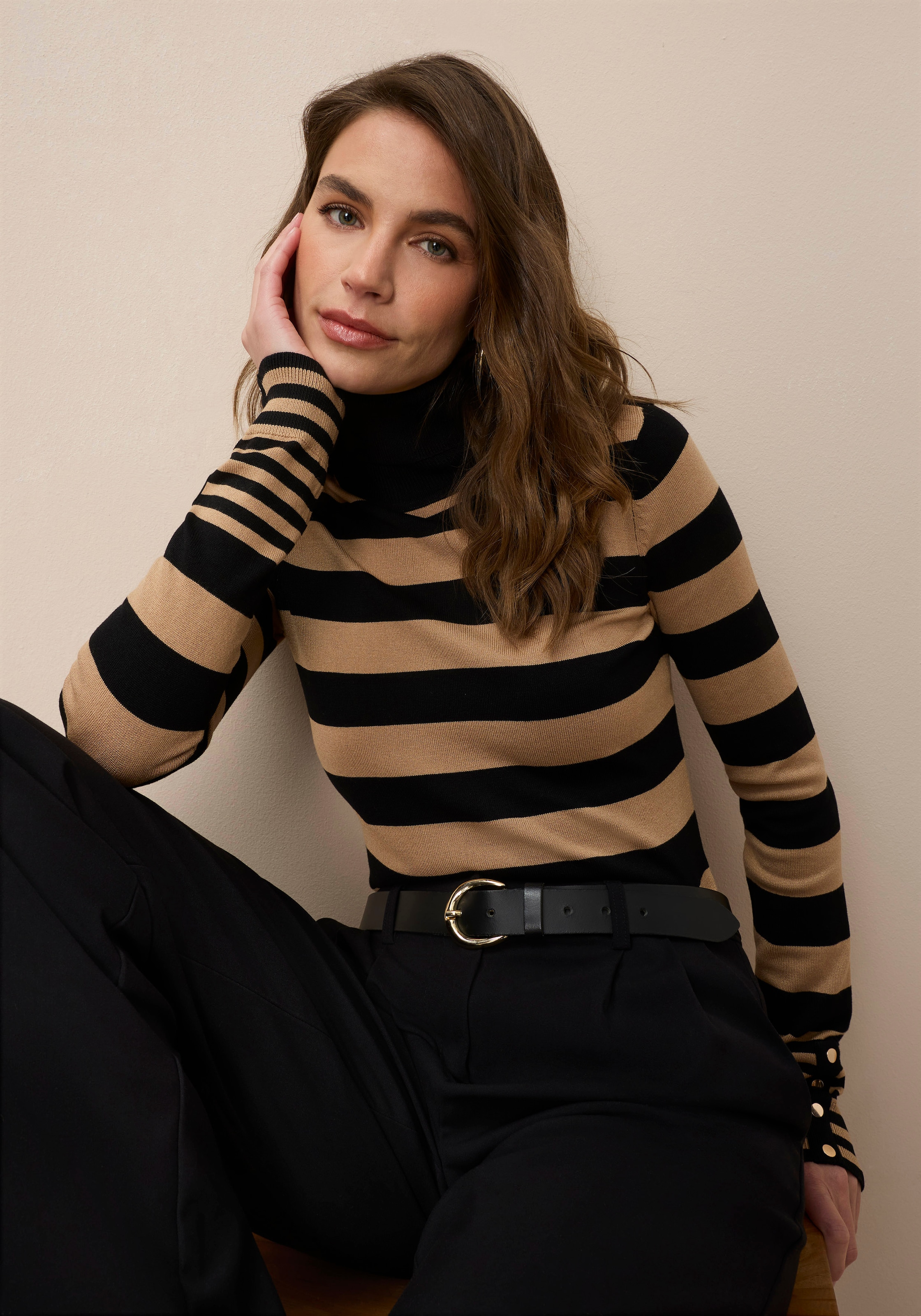 Tamaris Rollkragenpullover im lässigen Streifendesign günstig online kaufen