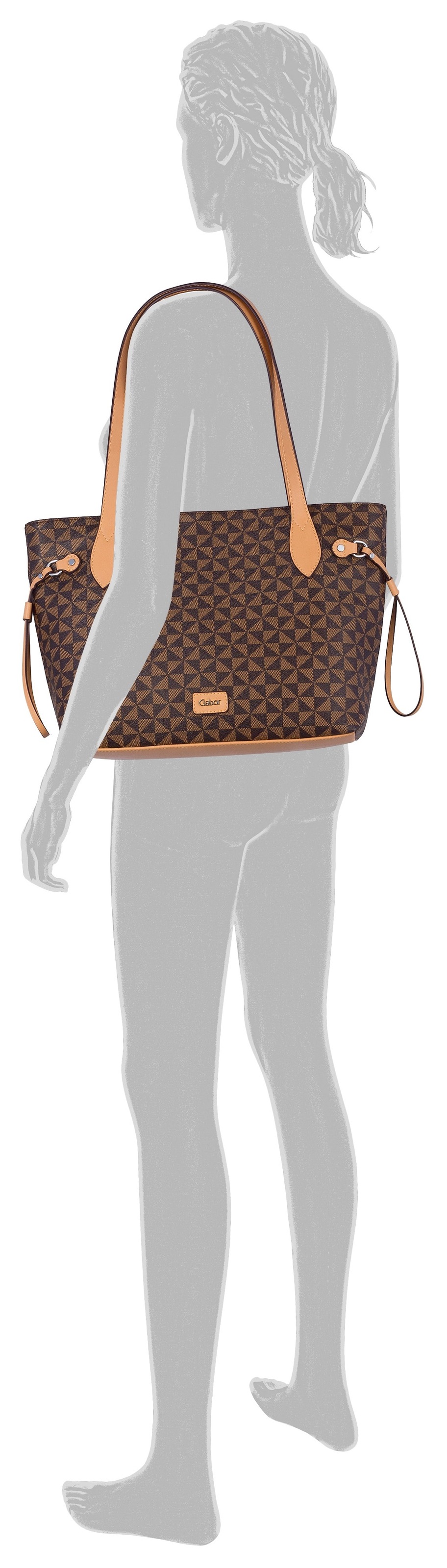 Gabor Shopper "Barina" aus Lederimitat mit charakteristischem All-Over-Druc günstig online kaufen