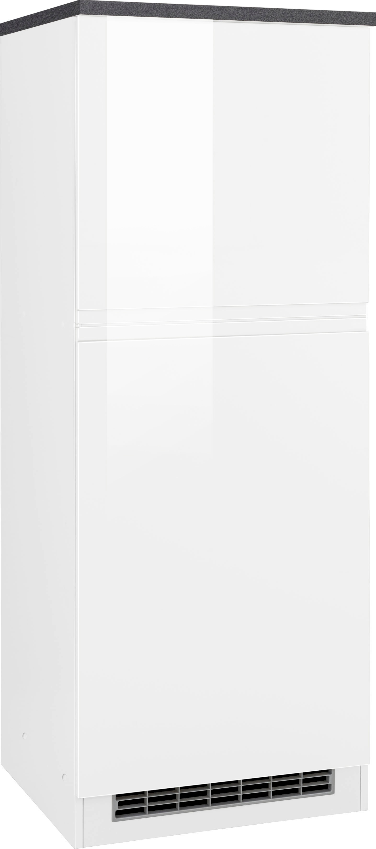 KOCHSTATION Kühlumbauschrank "KS-Virginia,neu in verbesserter Ausführung" Stauraum, Softclose, Breite 60 cm, Höhe 165 cm, Nische für Kühlschrank: B/H/T 56/88/55 cm