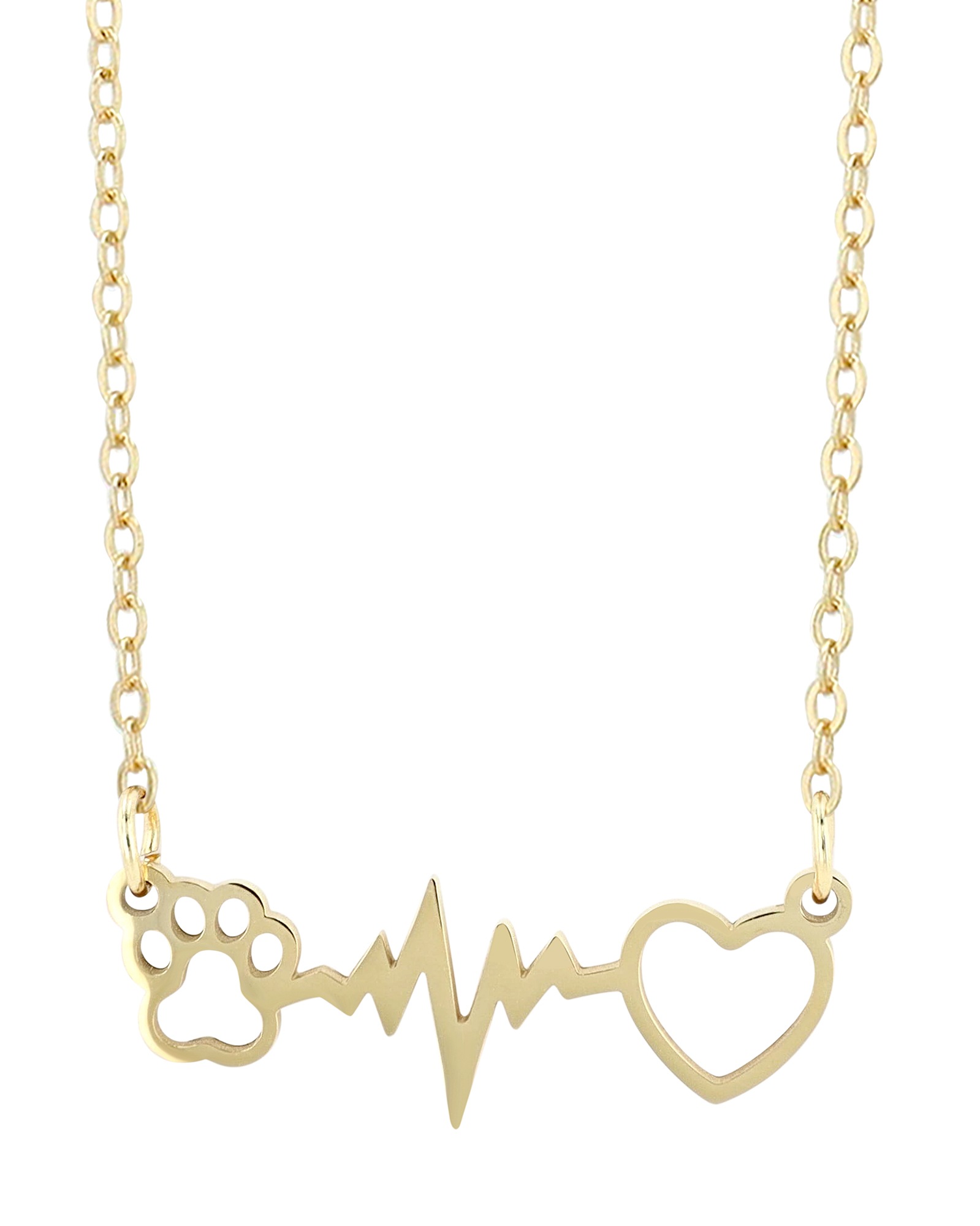 Kette ohne Anhänger ADELIA´S "Damen Halskette – Herz aus Edelstahl 43+5", gold, Halsketten, Damen, 48cm, Edelstahl, Ideal zum Verschenken – schlicht und stilvoll