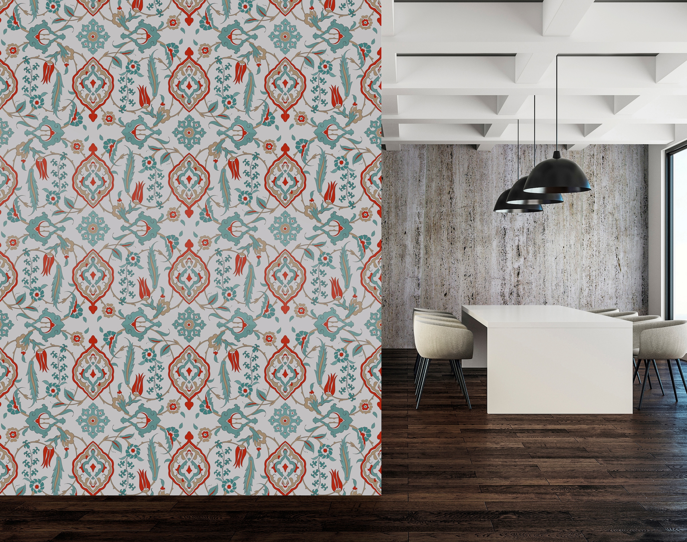 queence Vinyltapete »Elsa«, bedruckt-Barock-Antikoptik-Kunst, 90x250cm, selbstklebend, kinderleichte Anbringung, Sticker