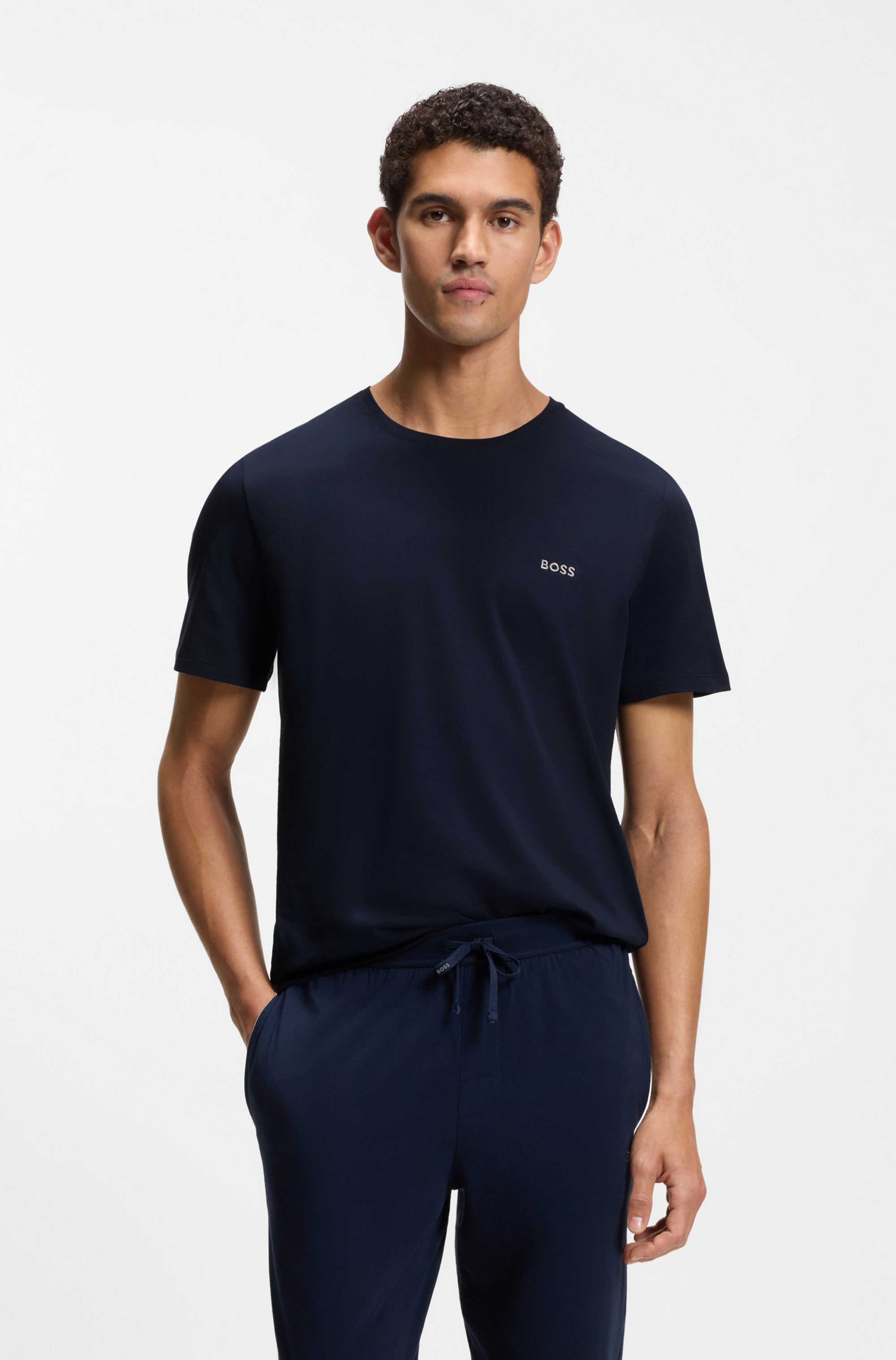 BOSS T-Shirt »Mix&Match T-Shirt R« mit BOSS Stickerei auf der Brust