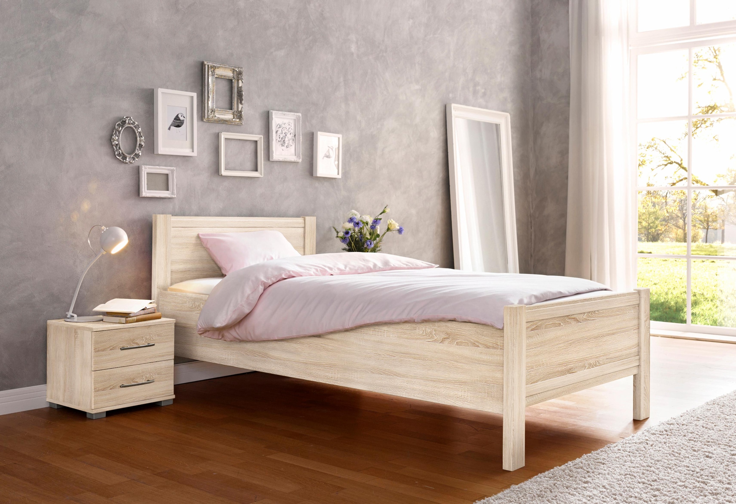 priess Bett "Husum Schlafzimmer Jugendzimmer Rahmenbett", mit Komforthöhe verschiedene Ausführungen hochwertige Premium 